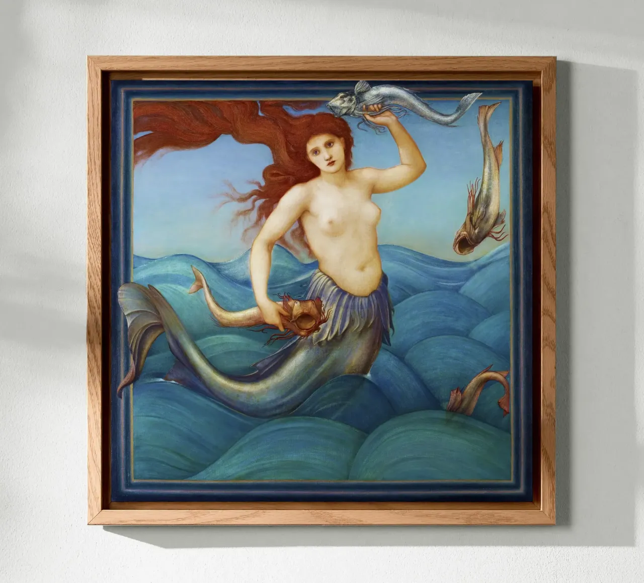Ninfa marina di Sir Edward Burne-Jones (1881) alluminio dibond da Venus Art
