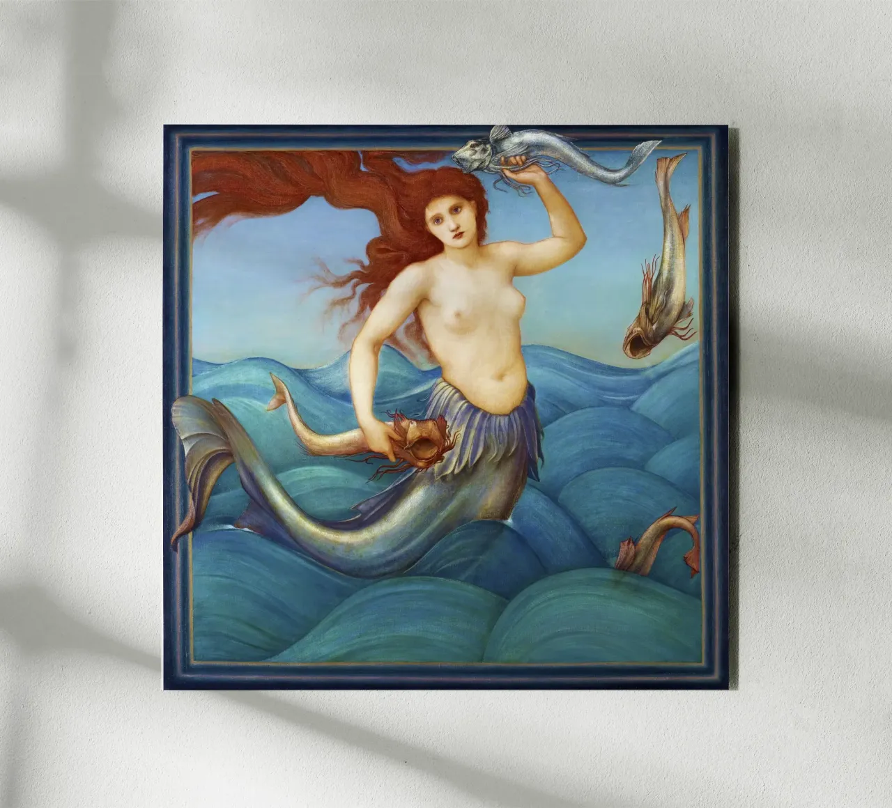 Ninfa marina di Sir Edward Burne-Jones (1881) alluminio dibond da Venus Art