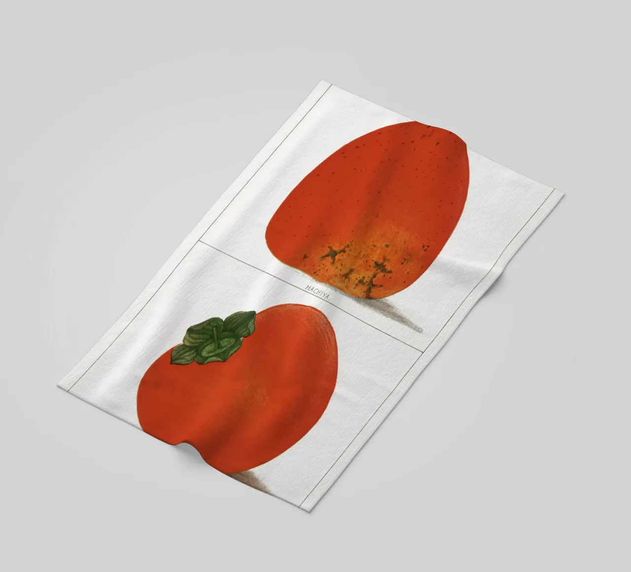 Vintage Persimmons Illustration (1887) – Botanical Art beach towel by Pretty Flowers Vintage Botanicals