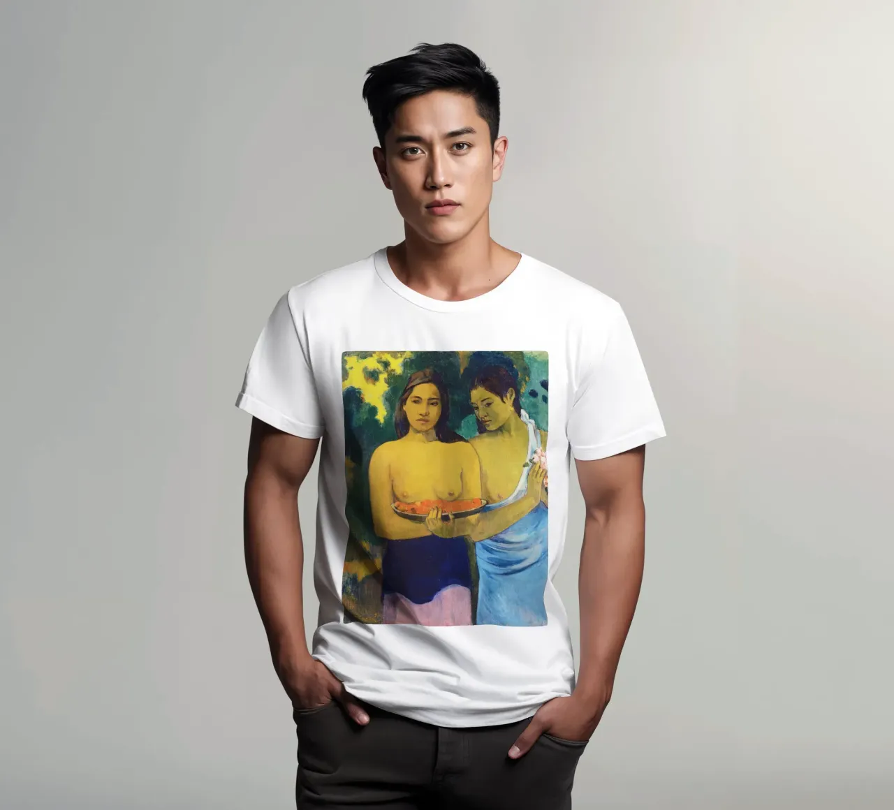 Due donne tahitiane (1899) - Paul Gauguin t-shirt da Venus Art