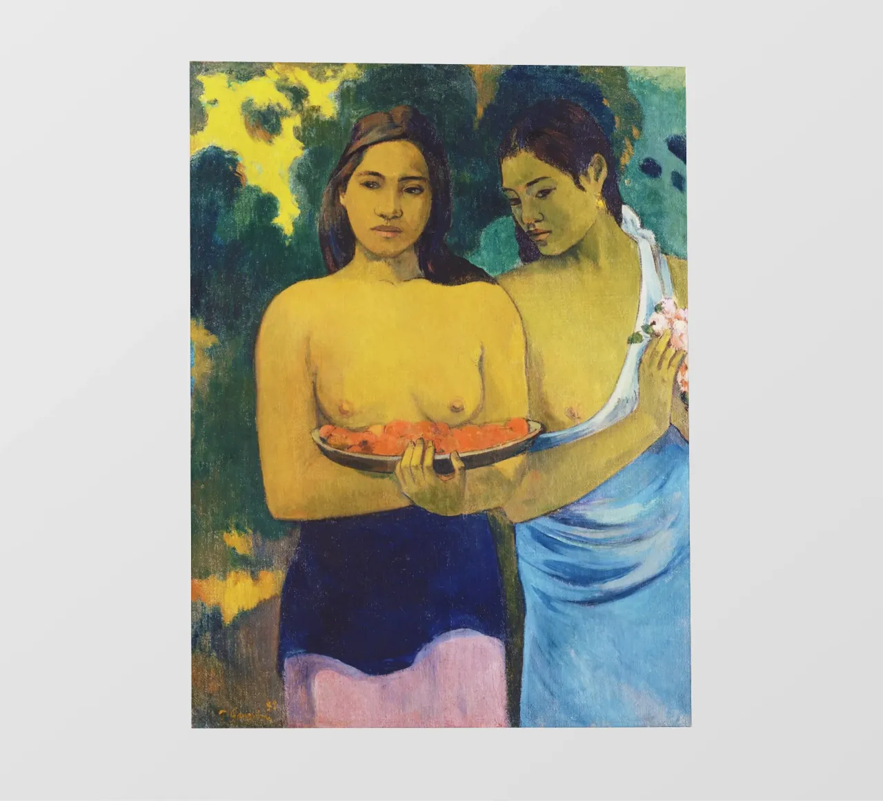 Due donne tahitiane (1899) - Paul Gauguin telo in pvc da Venus Art