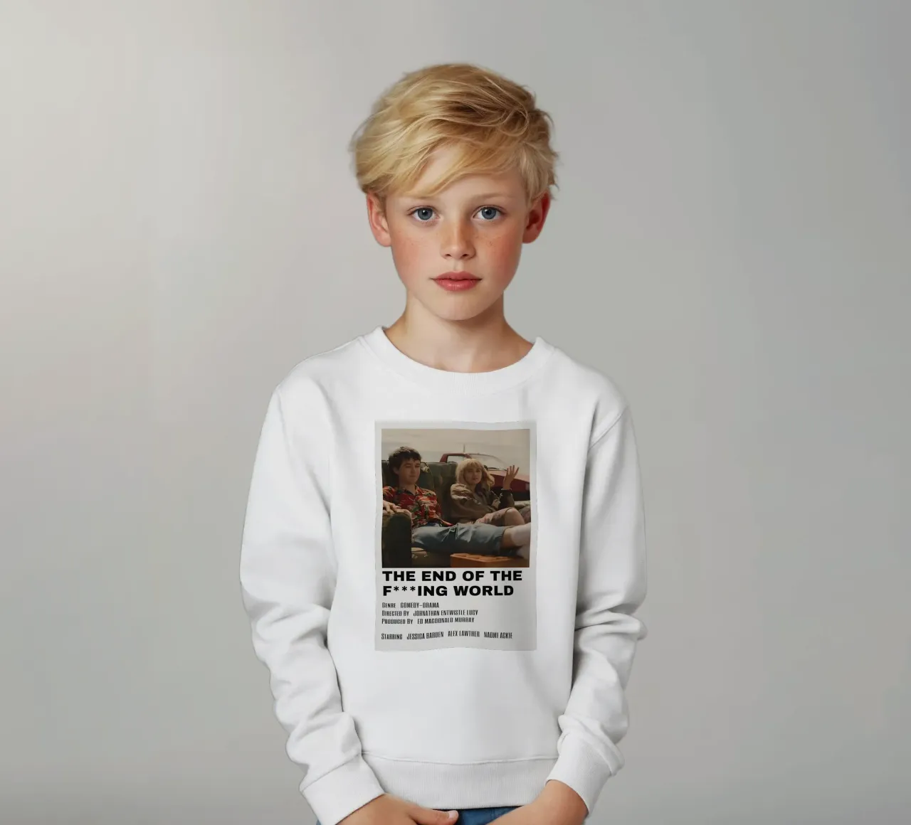 THE END OF THE FING WORLD felpa bambino da MVFminimalist