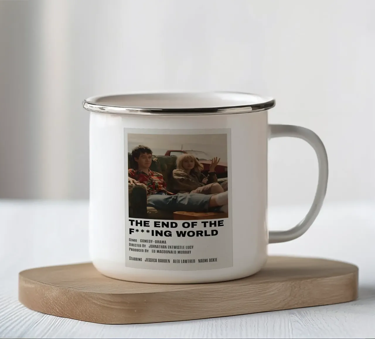 THE END OF THE FING WORLD tazza in smalto da MVFminimalist