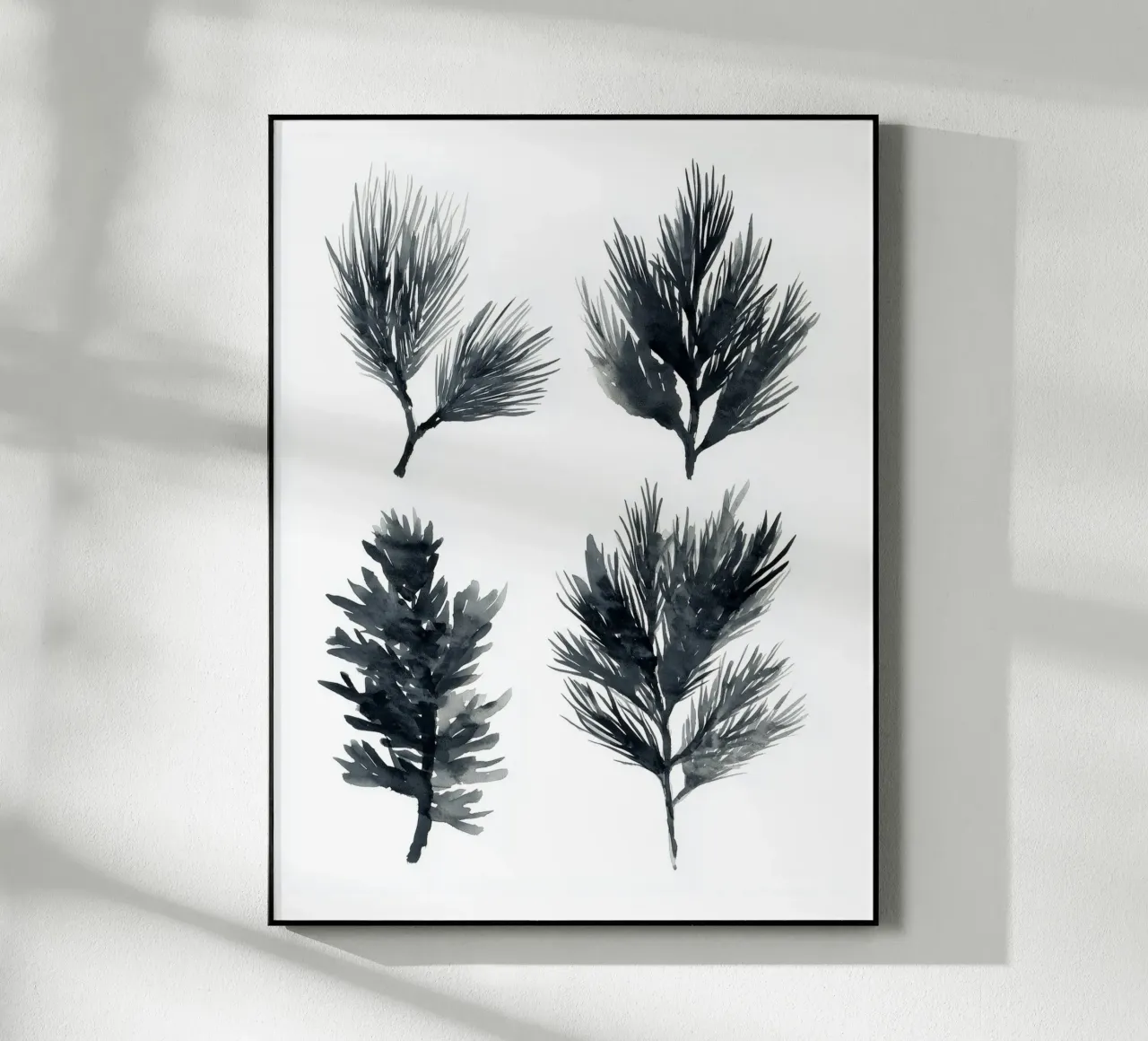 Inkt Pine Kwartet acryl van Louise Wilder Studio