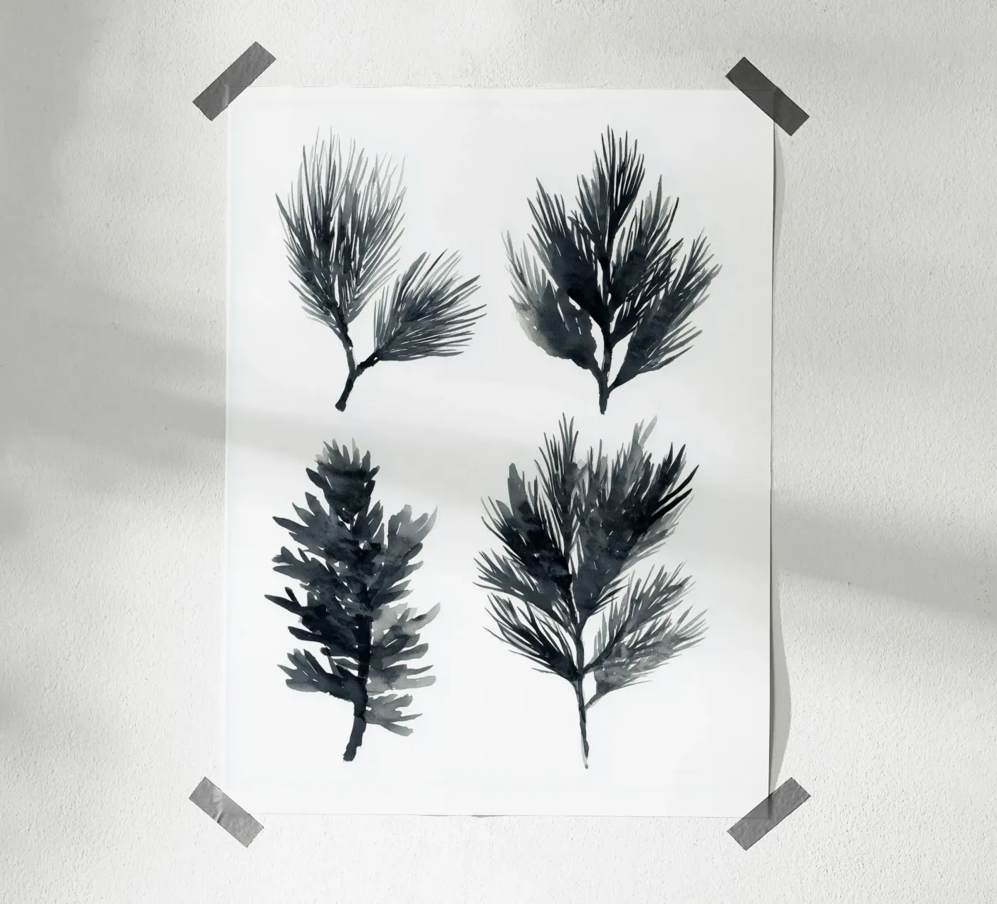 Encre Pine Quartet poster de Louise Wilder Studio