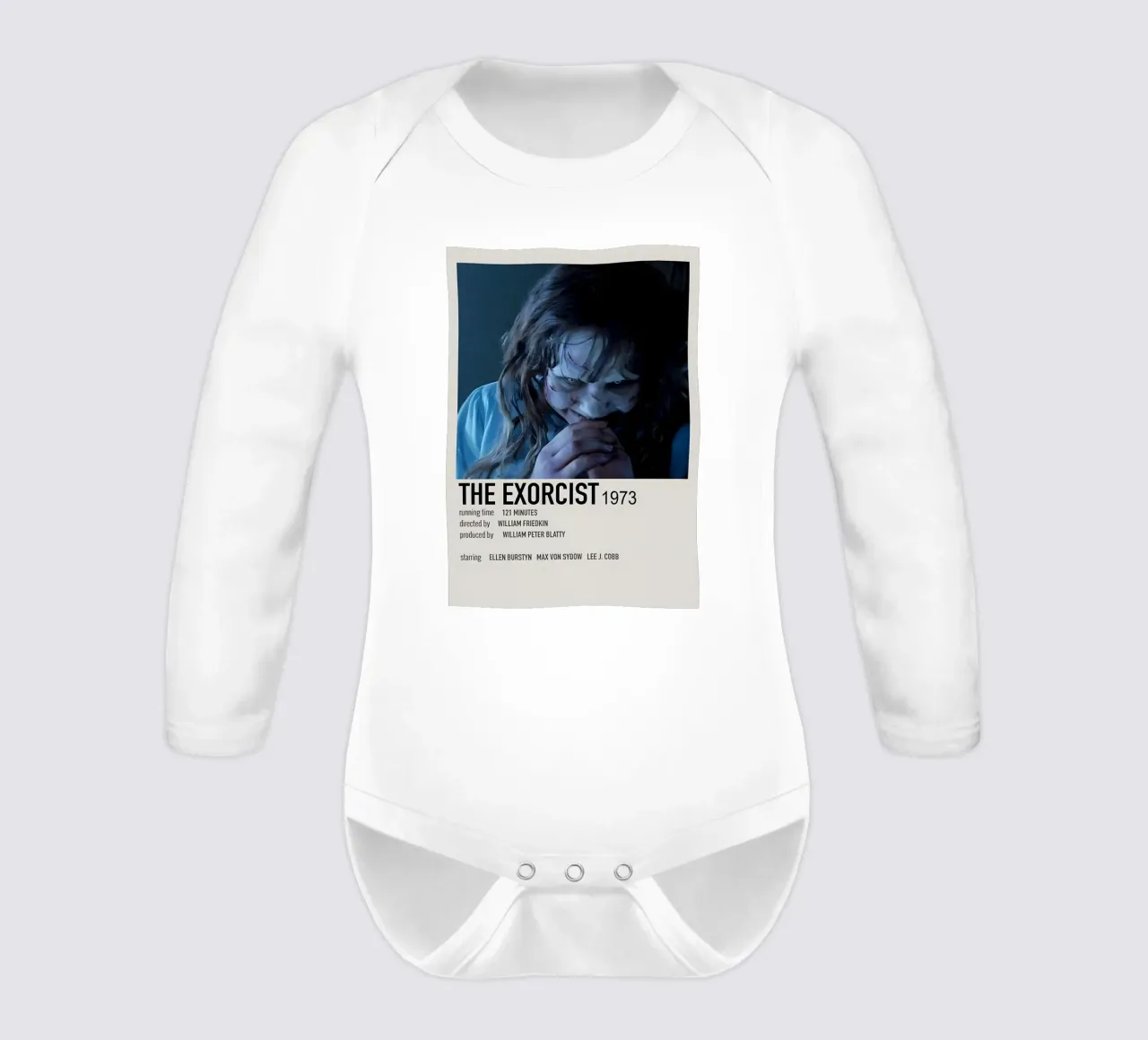 THE EXORCIST 1973 long-sleeve baby romper by MVFminimalist
