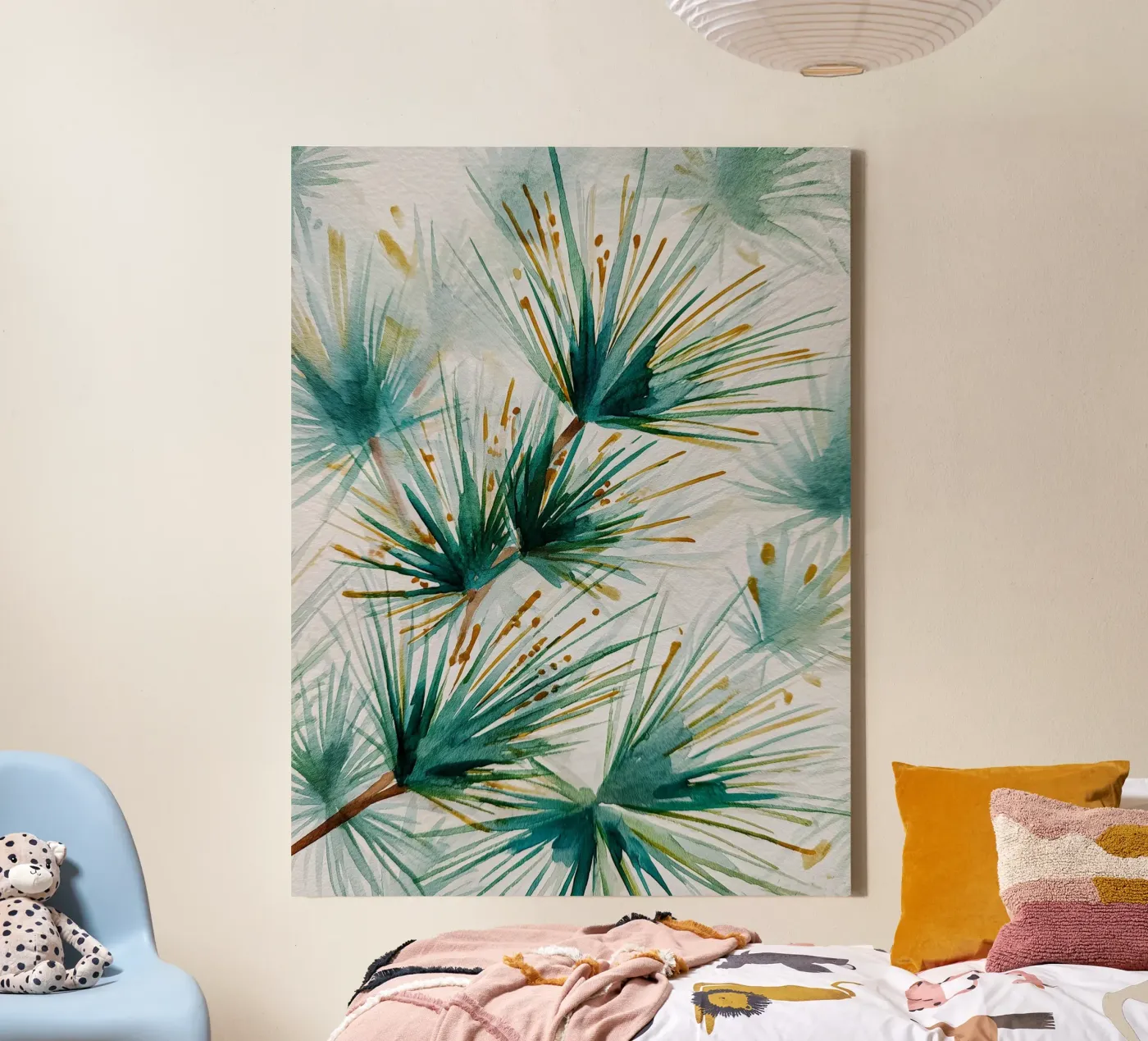 Stralend grenen canvas van Louise Wilder Studio