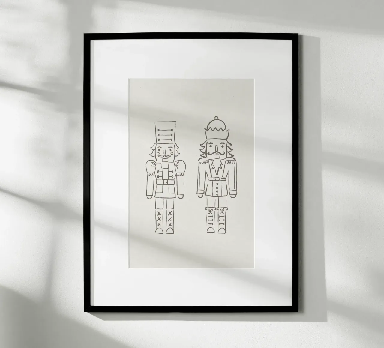 Nutcracker poster with wooden frame by KRUTH DESIGN