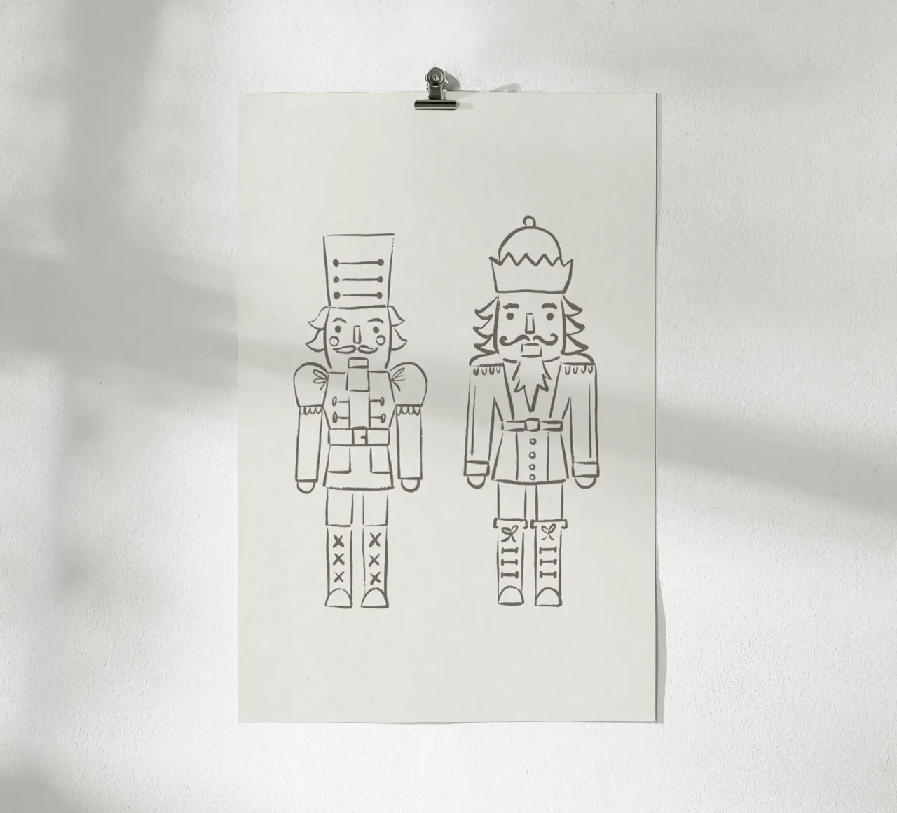 Nutcracker poster with wooden frame by KRUTH DESIGN