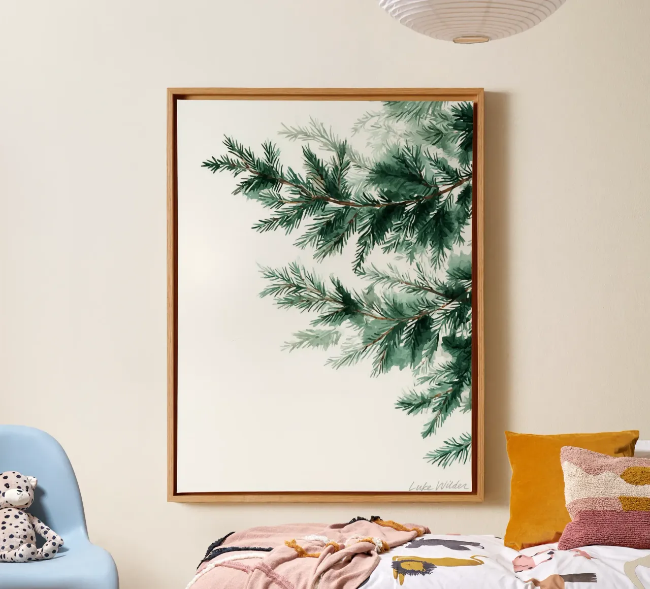 Evergreen Elegance canvas met Baklijst van Luke Wilder Studio
