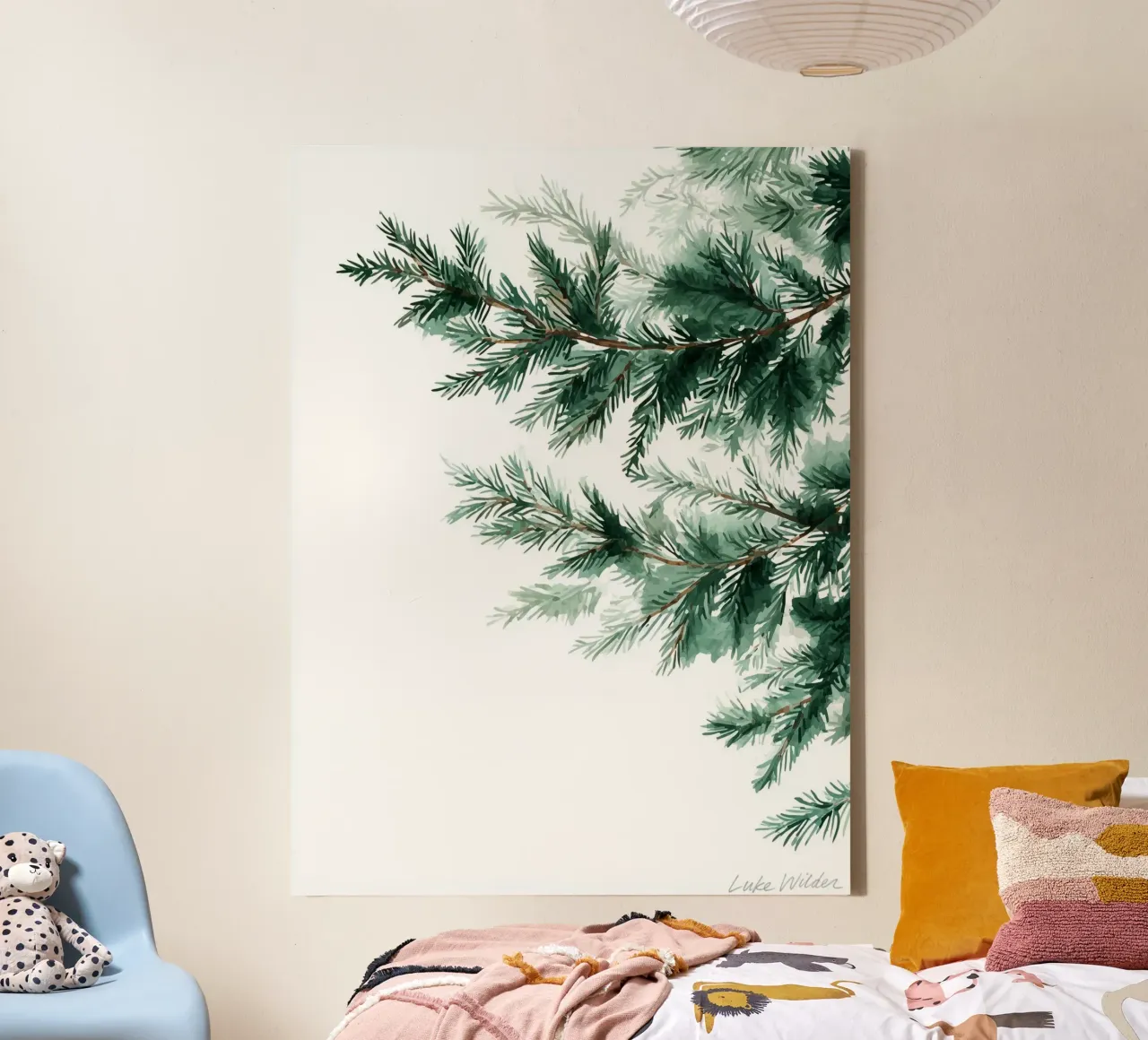 Evergreen Elegance canvas met Baklijst van Luke Wilder Studio