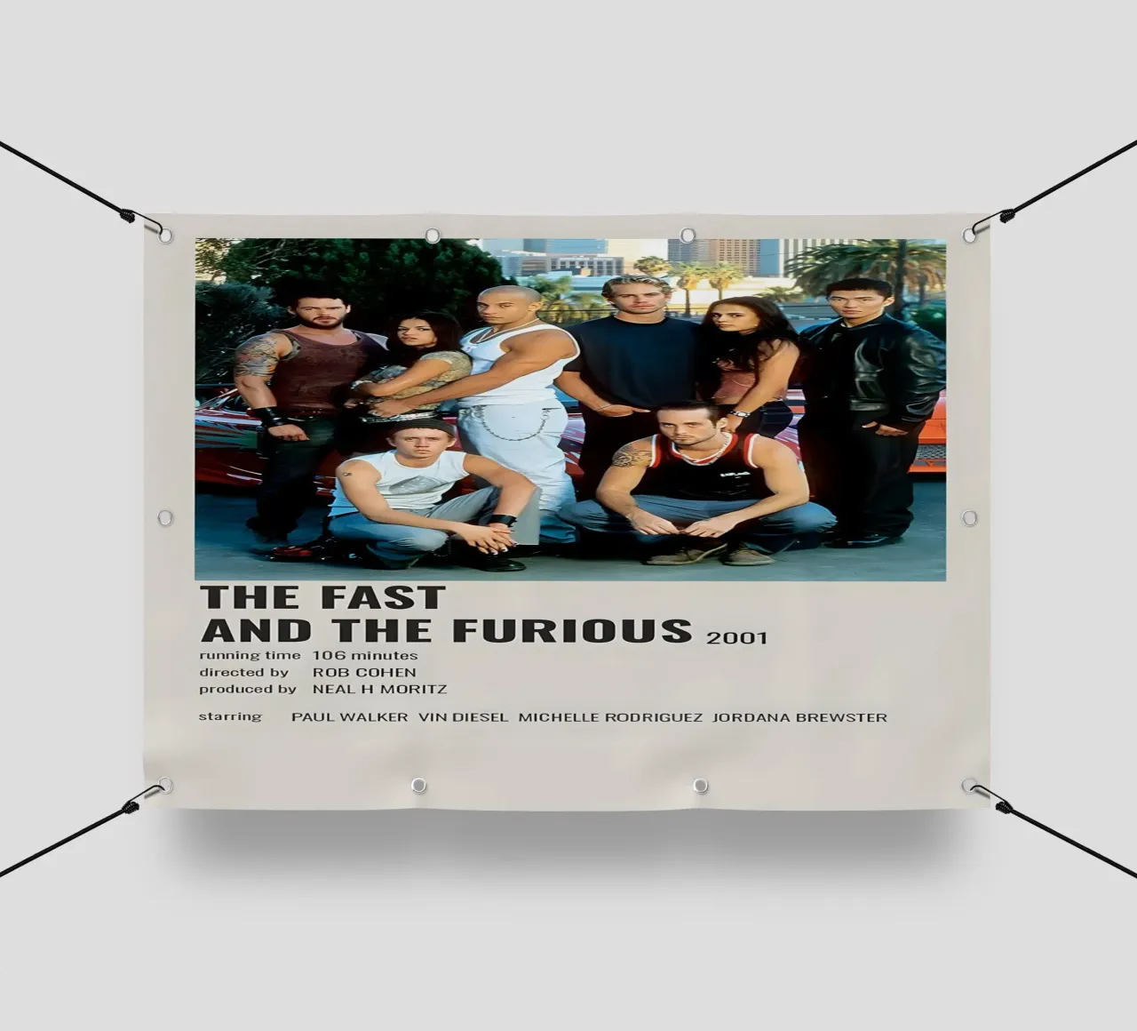 THE FAST AND THE FURIOUS 2001 telo in pvc da MVFminimalist