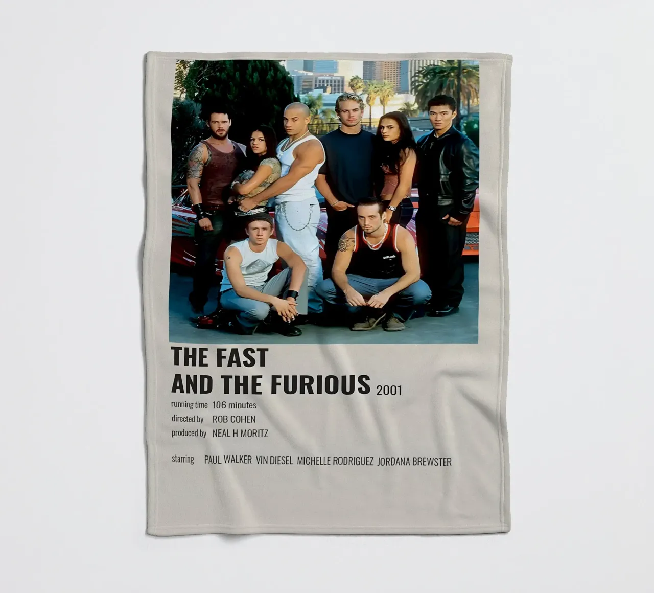 THE FAST AND THE FURIOUS 2001 coperta in pile da MVFminimalist
