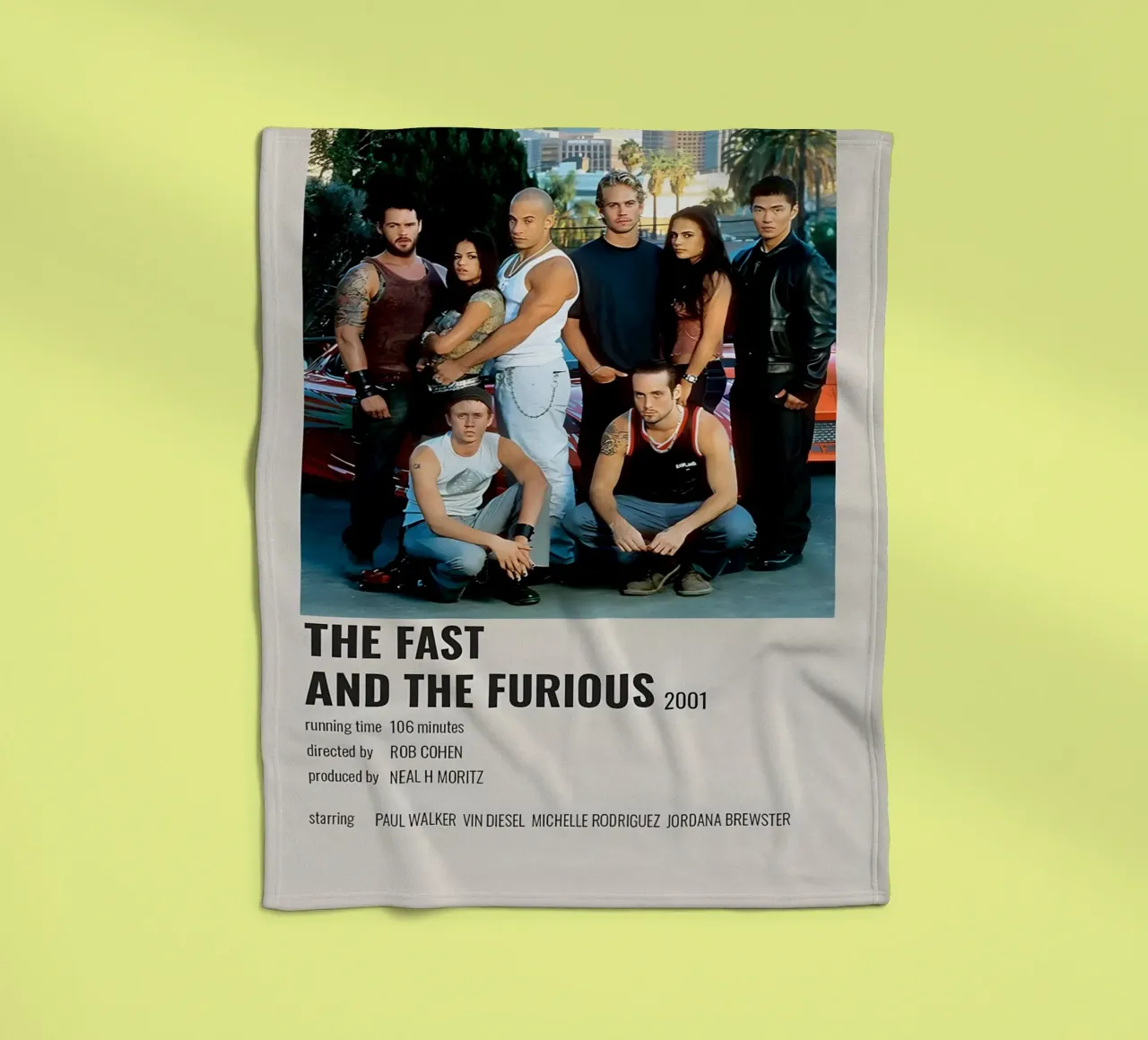 THE FAST AND THE FURIOUS 2001 coperta in pile da MVFminimalist