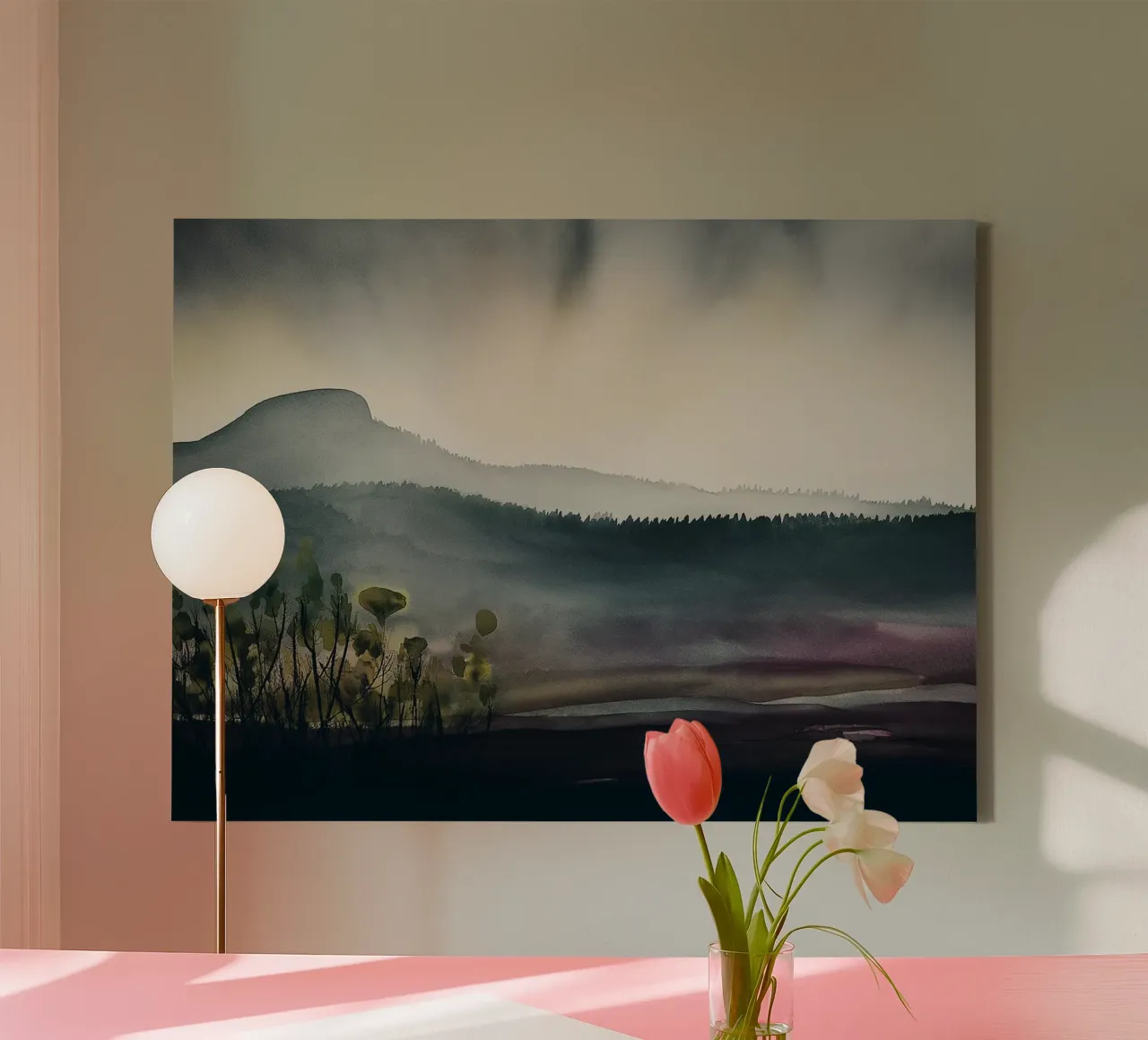 Schemergebied canvas met Baklijst van Luke Wilder Studio