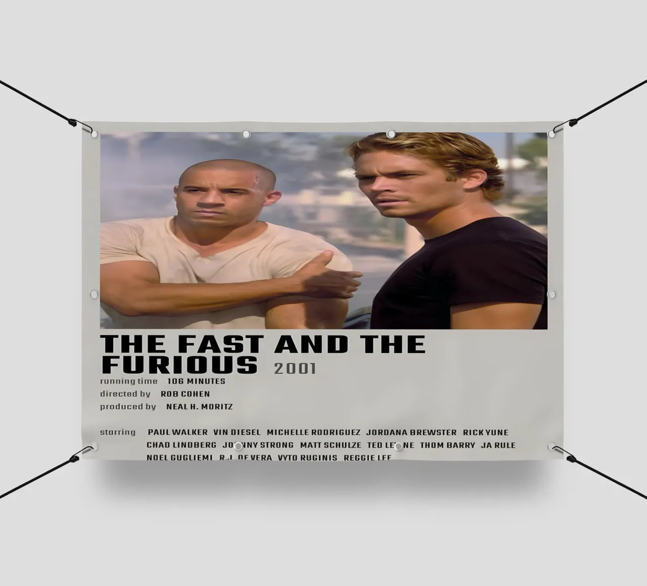 THE FAST AND THE FURIOUS 2001 telo in pvc da MVFminimalist