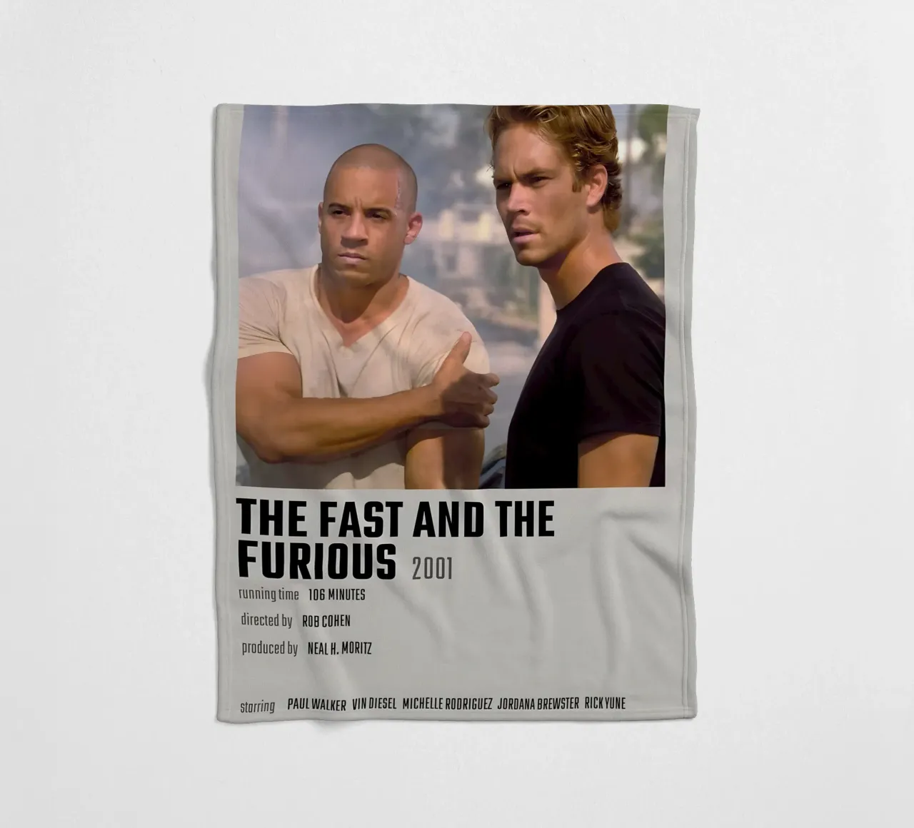 THE FAST AND THE FURIOUS 2001 coperta in pile da MVFminimalist
