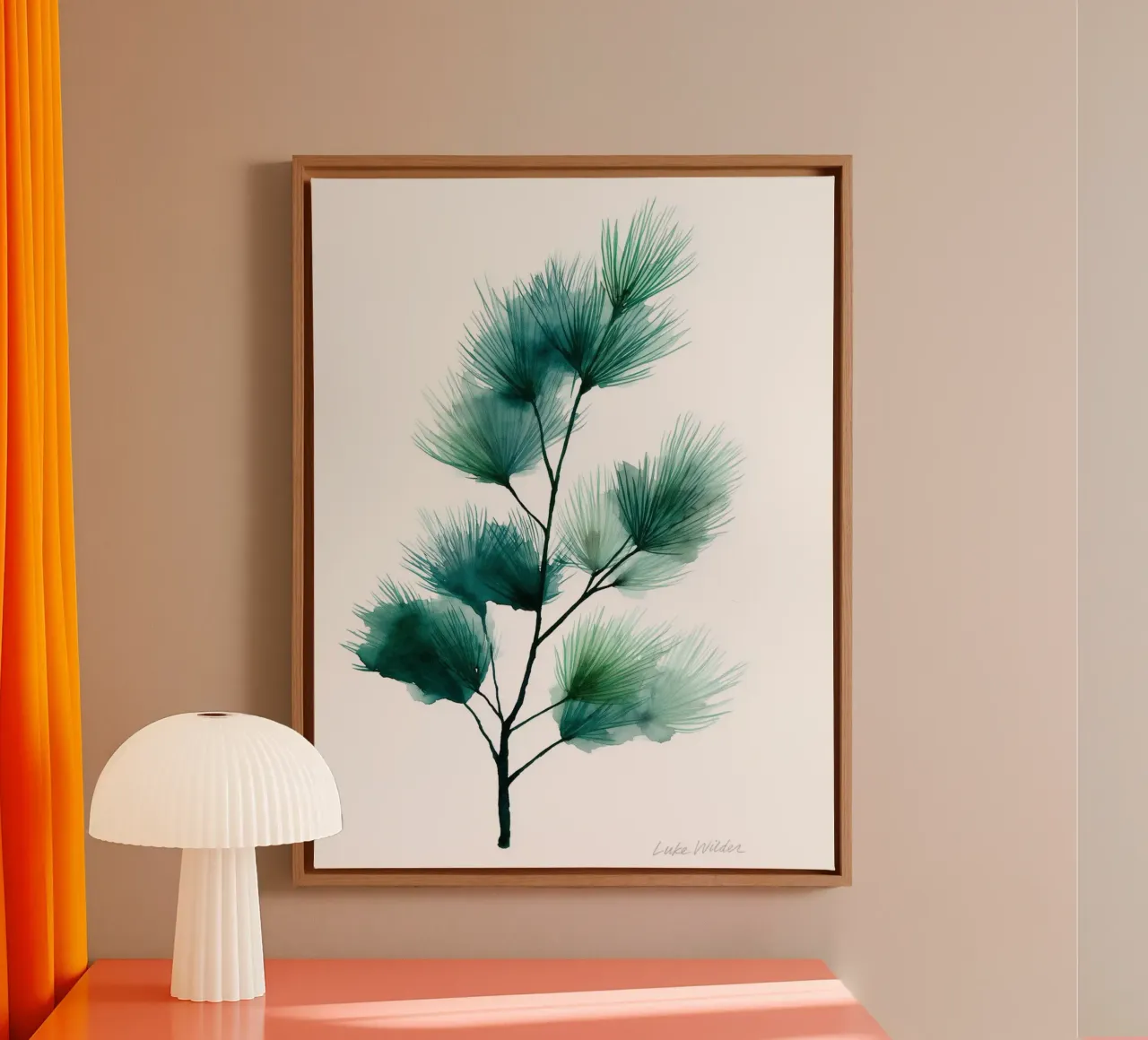 Soft Needles canvas with Floater frame by Luke Wilder Studio