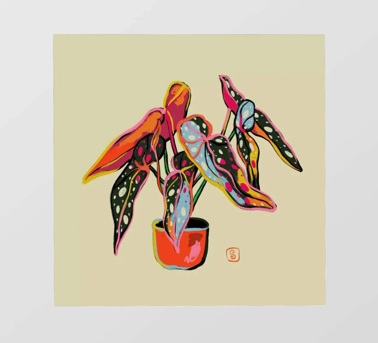 Colourful Begonia telo in pvc da Sandra Poliakov