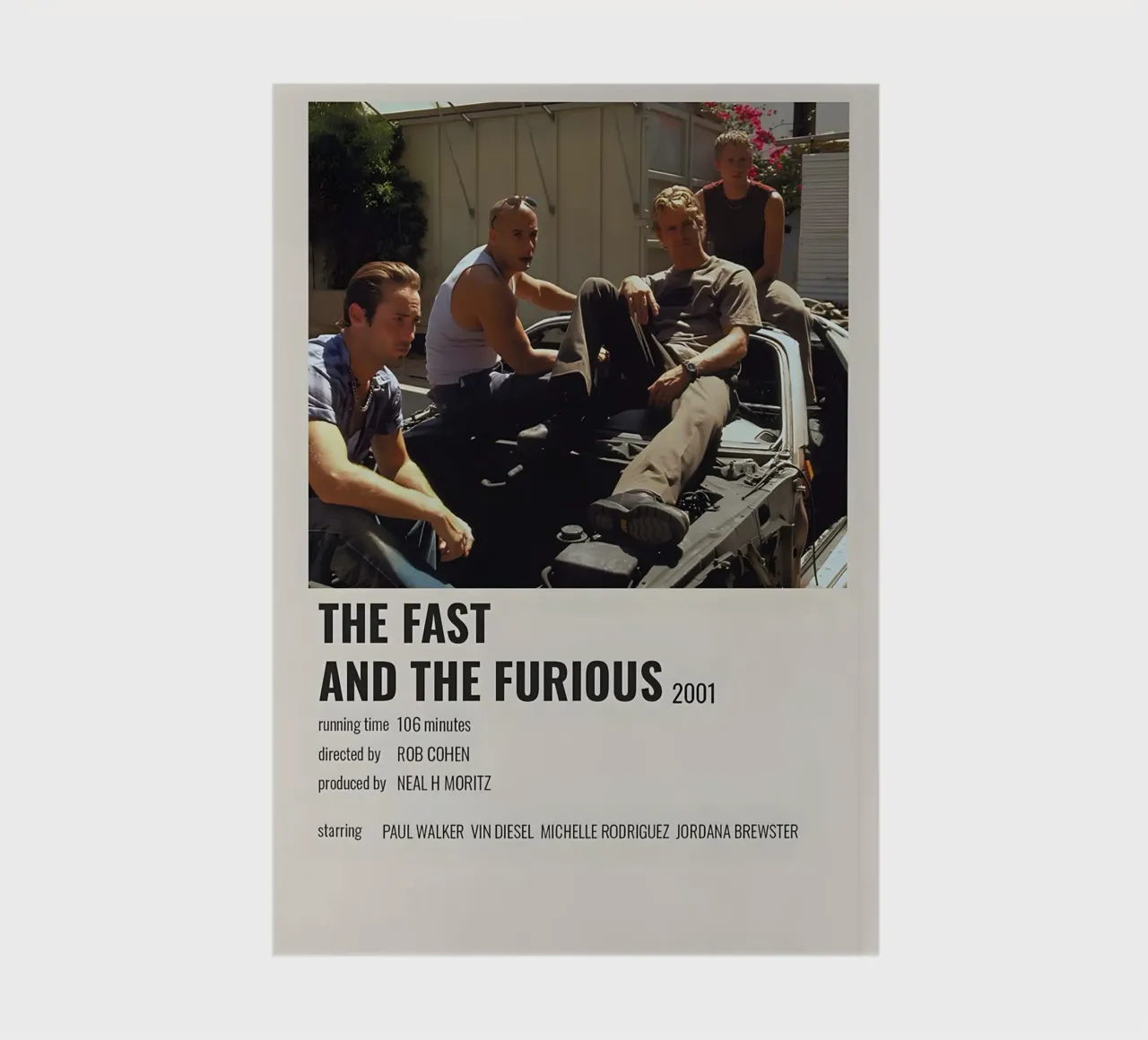 THE FAST AND THE FURIOUS 2001 carnet de notes de MVFminimalist