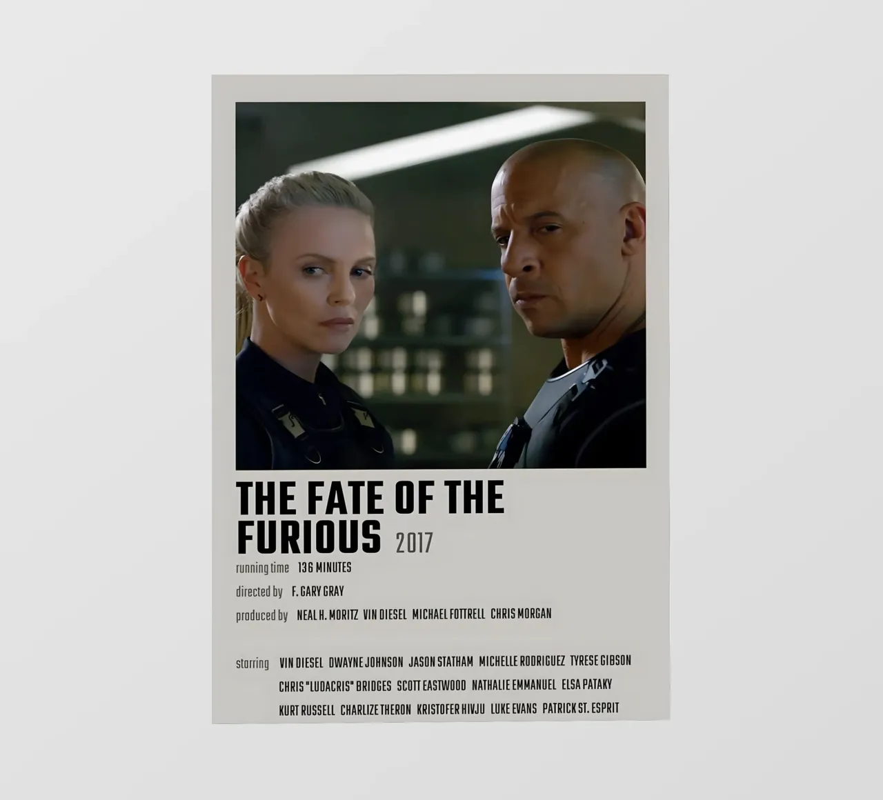 THE FATE OF THE FURIOUS 2017 telo in pvc da MVFminimalist