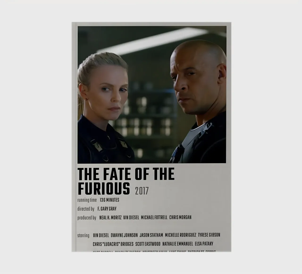 THE FATE OF THE FURIOUS 2017 notebook by MVFminimalist