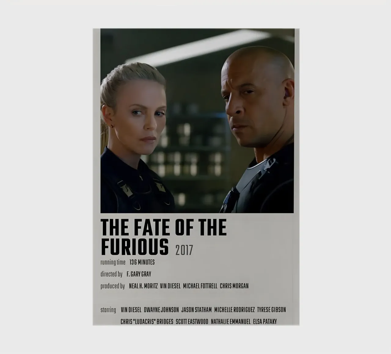 THE FATE OF THE FURIOUS 2017 notebook by MVFminimalist