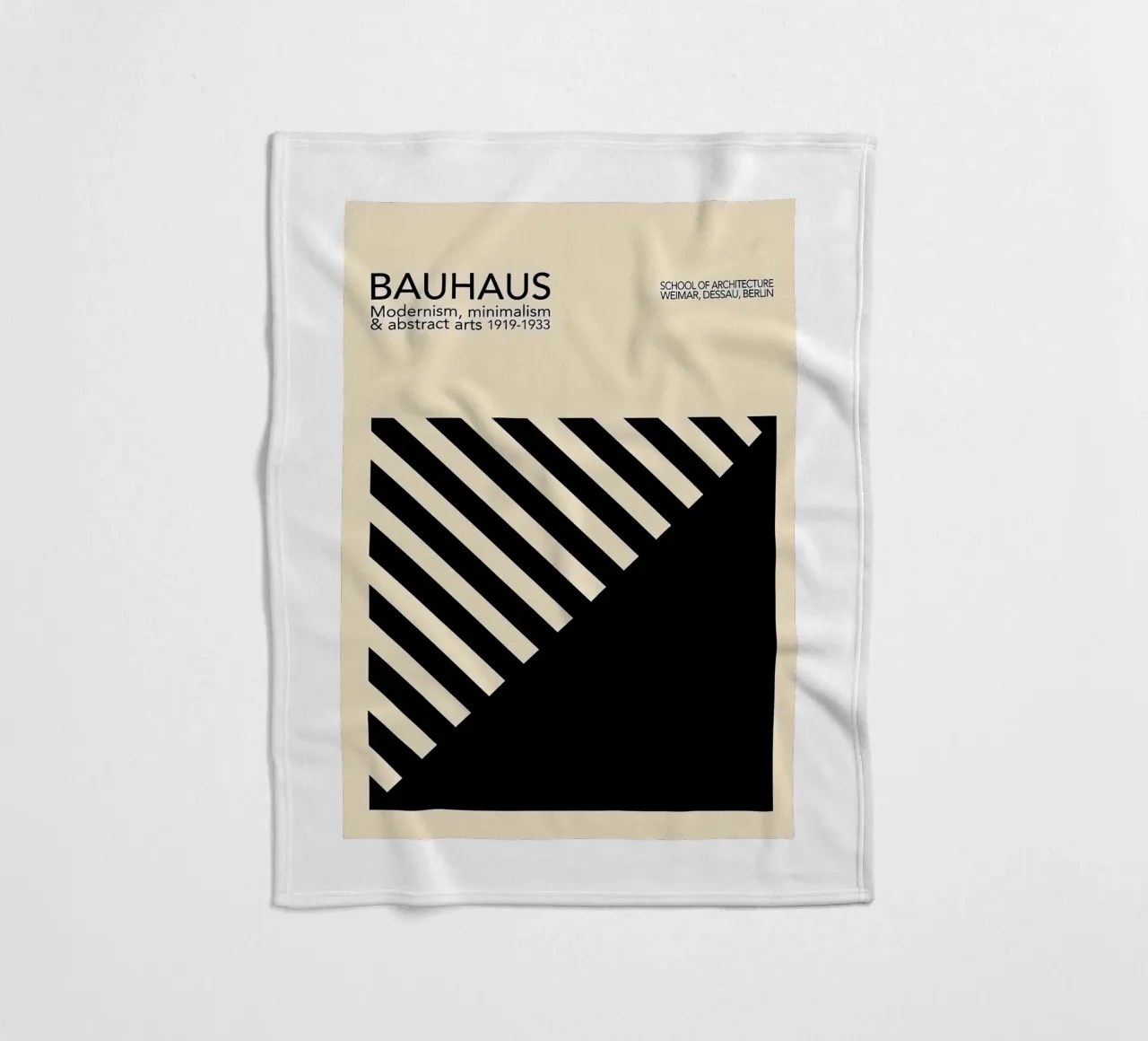 Bauhaus 1919 fleece blanket by Brooke