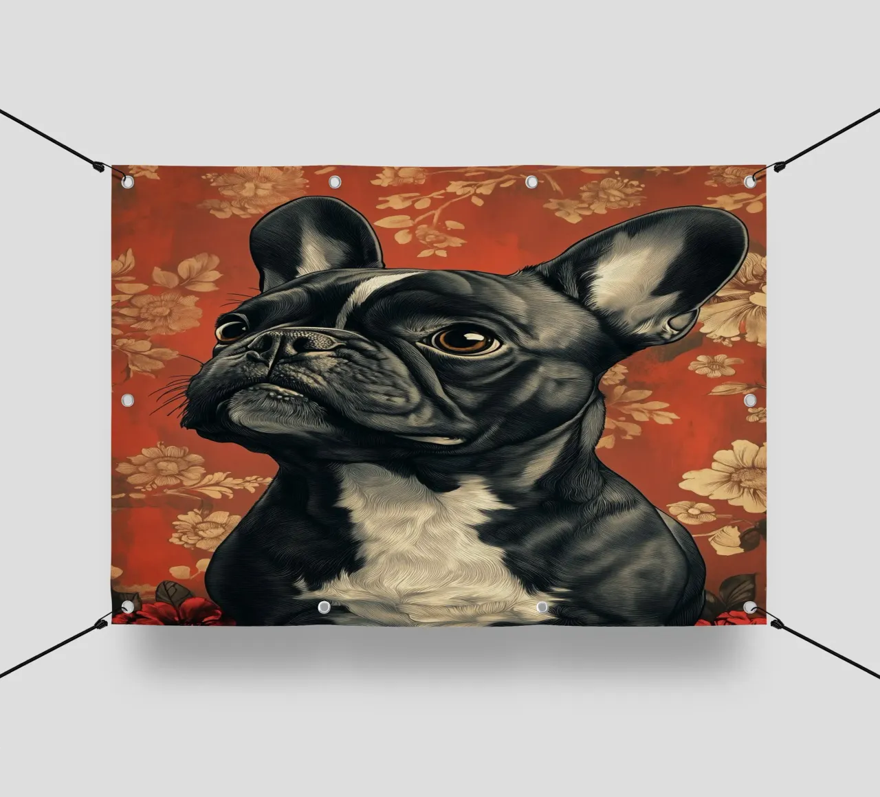 Cane bulldog francese telo in pvc da Justyna Jaszke JBJart
