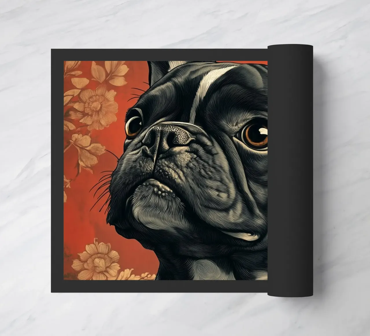 Cane bulldog francese zerbino da Justyna Jaszke JBJart