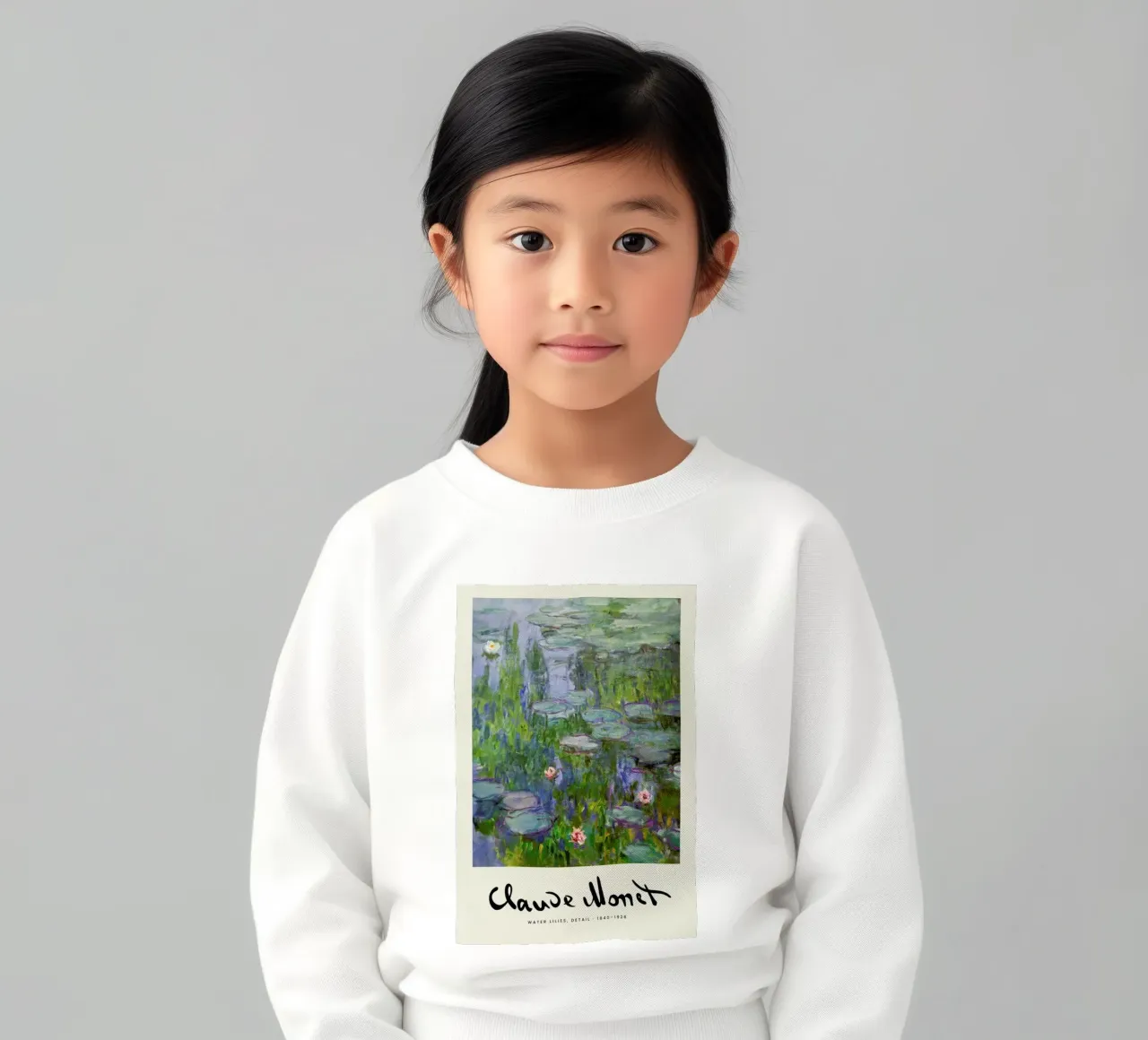 Monet – Signed Water Lilies 3 felpa bambino da Vintage by JUNIQE