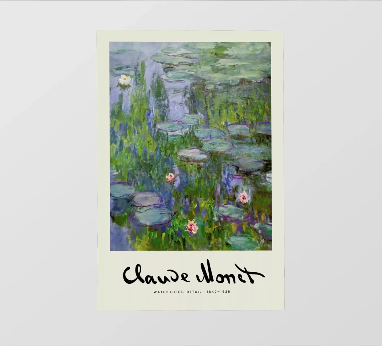 Monet – Signed Water Lilies 3 telo in pvc da Vintage by JUNIQE