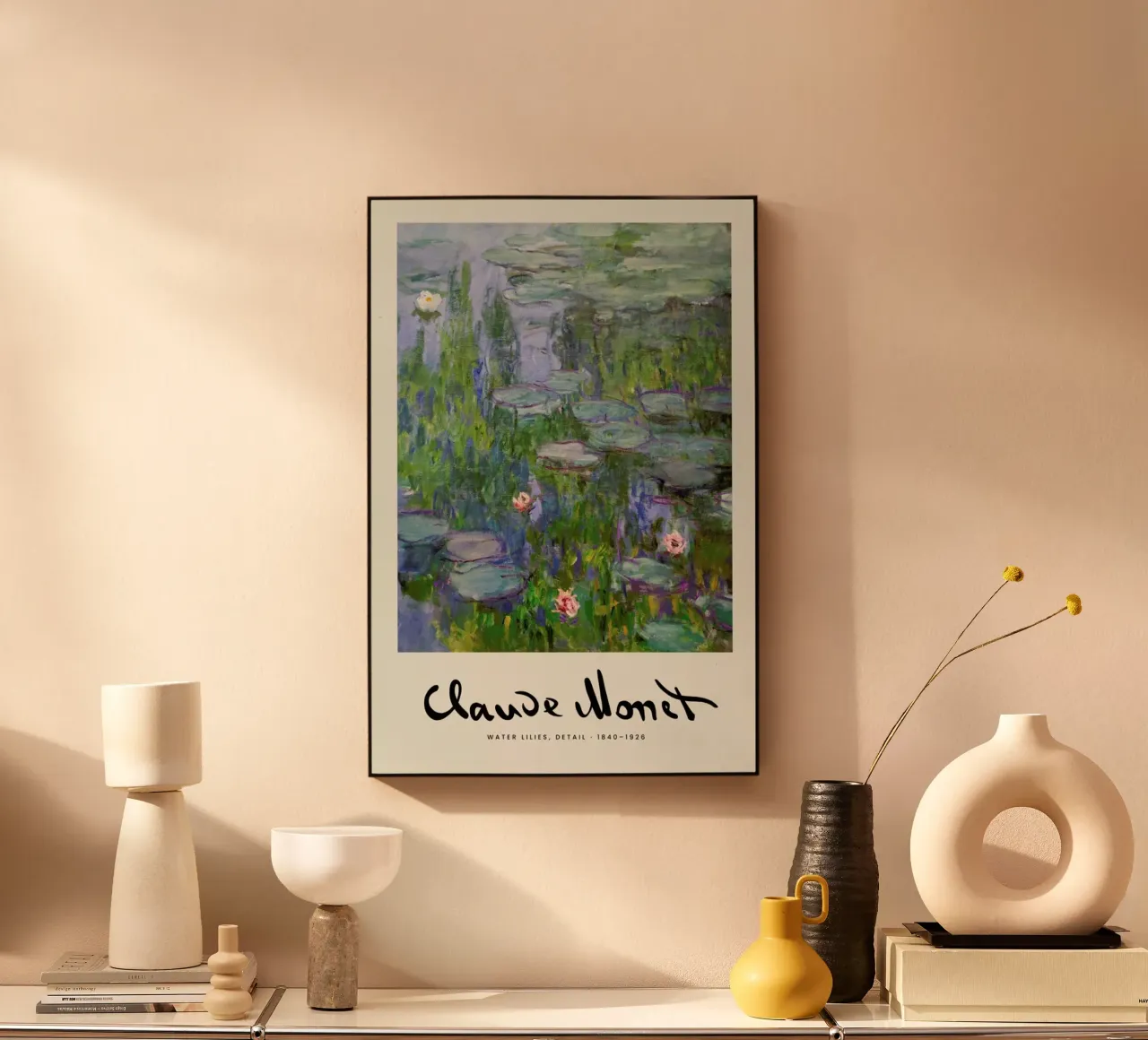 Monet – Signed Water Lilies 3 plexiglass da Vintage by JUNIQE