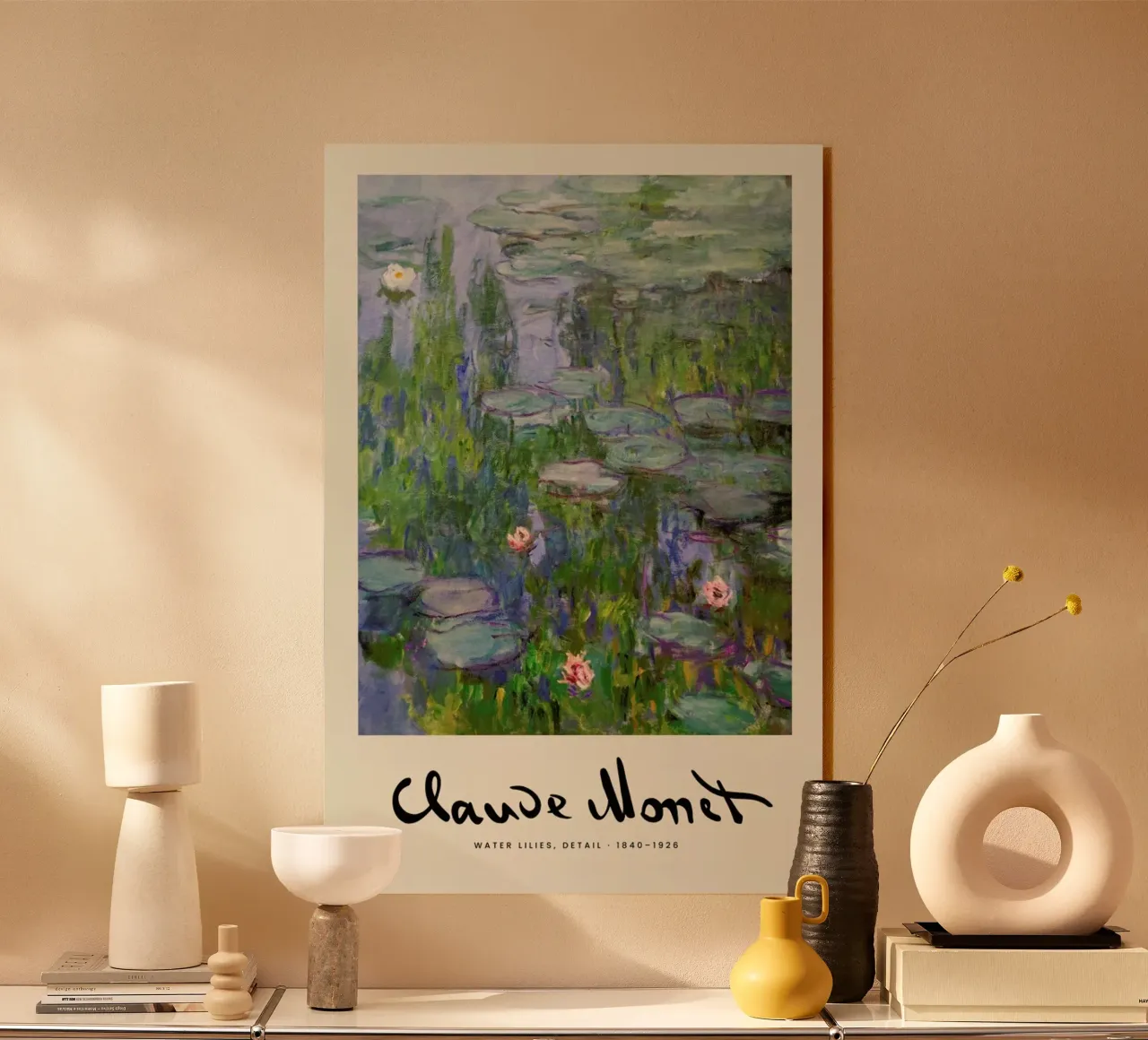 Monet – Signed Water Lilies 3 plexiglass da Vintage by JUNIQE