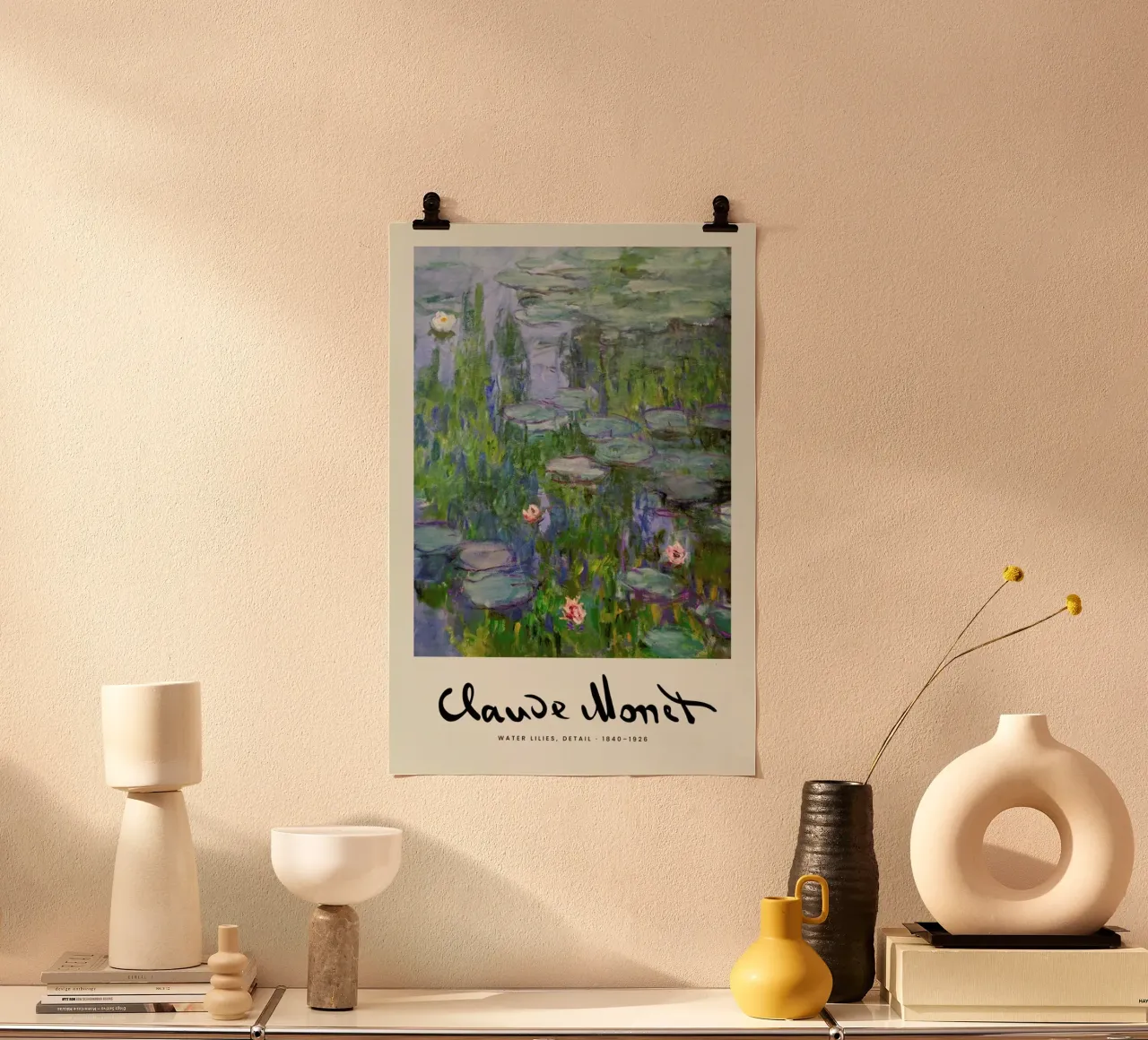 Monet – Signed Water Lilies 3 carta hahnemühle da Vintage by JUNIQE