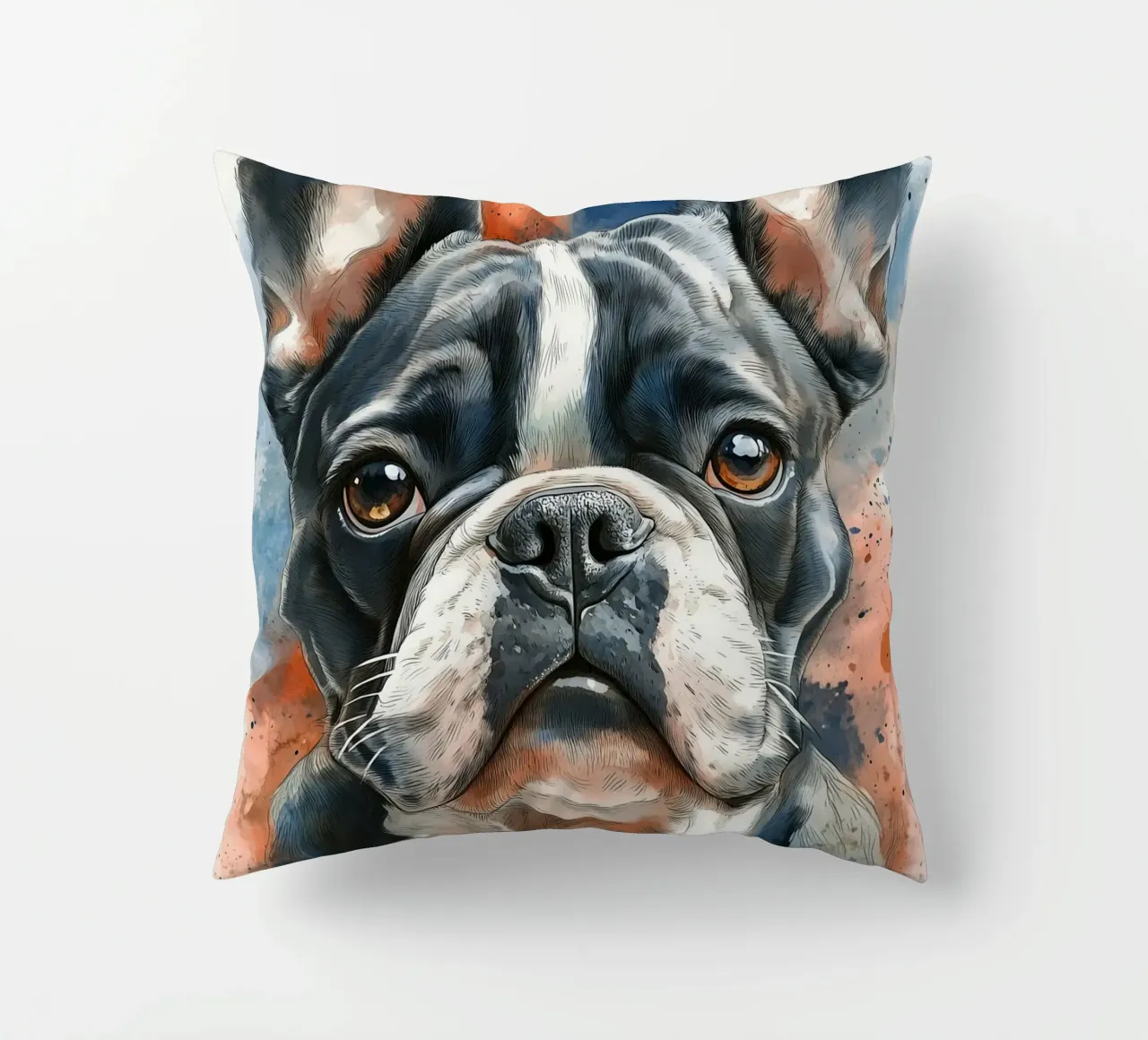Cane bulldog francese cuscino da Justyna Jaszke JBJart