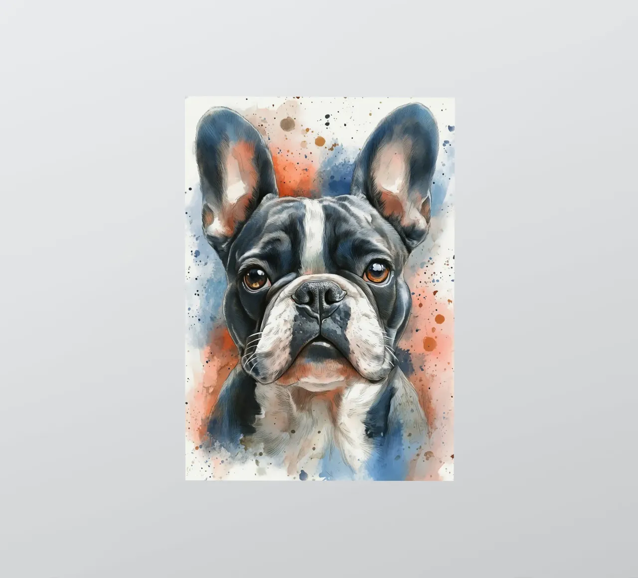 Chien bouledogue français autocollant de Justyna Jaszke JBJart