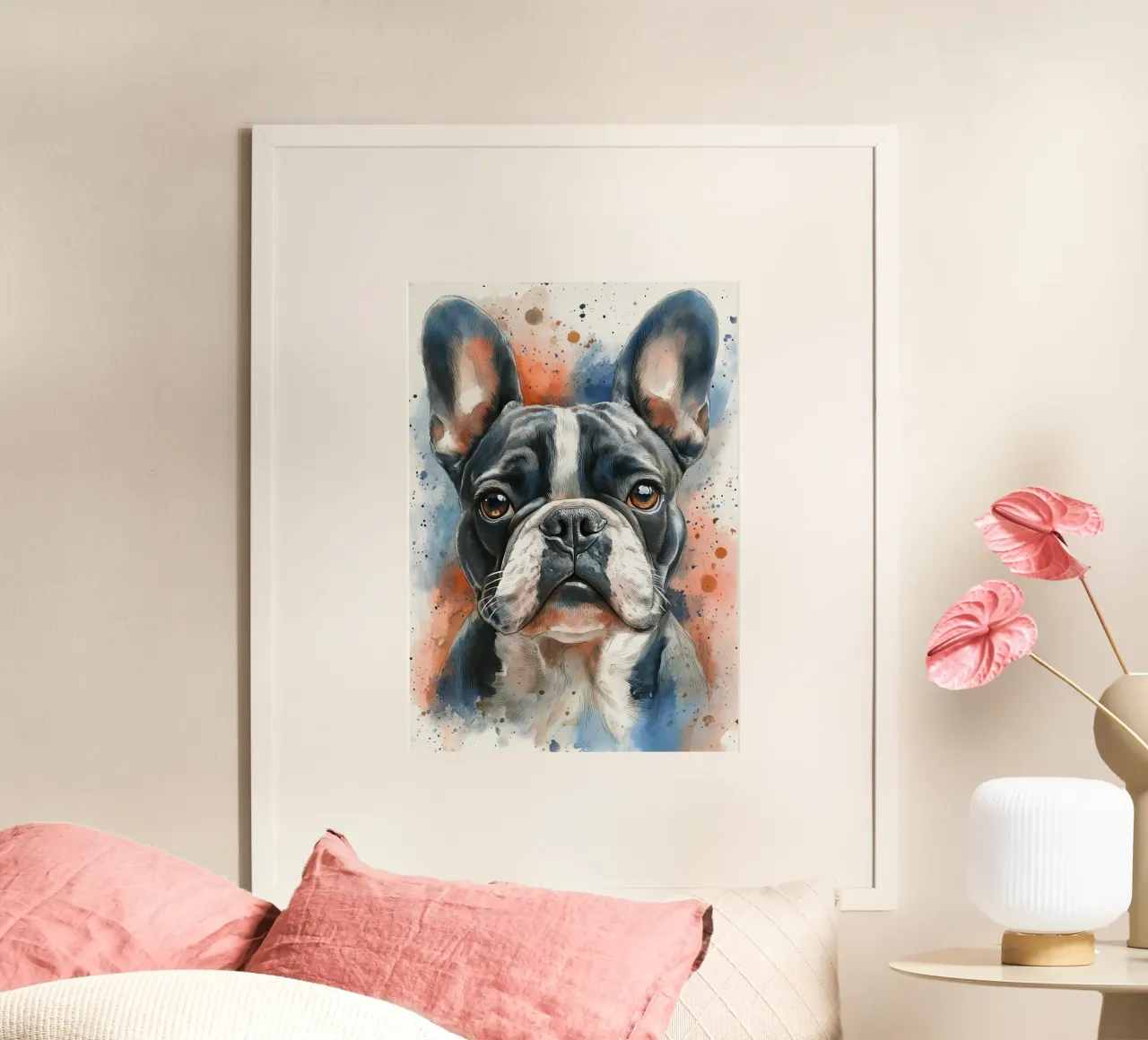 Cane bulldog francese carta hahnemühle da Justyna Jaszke JBJart
