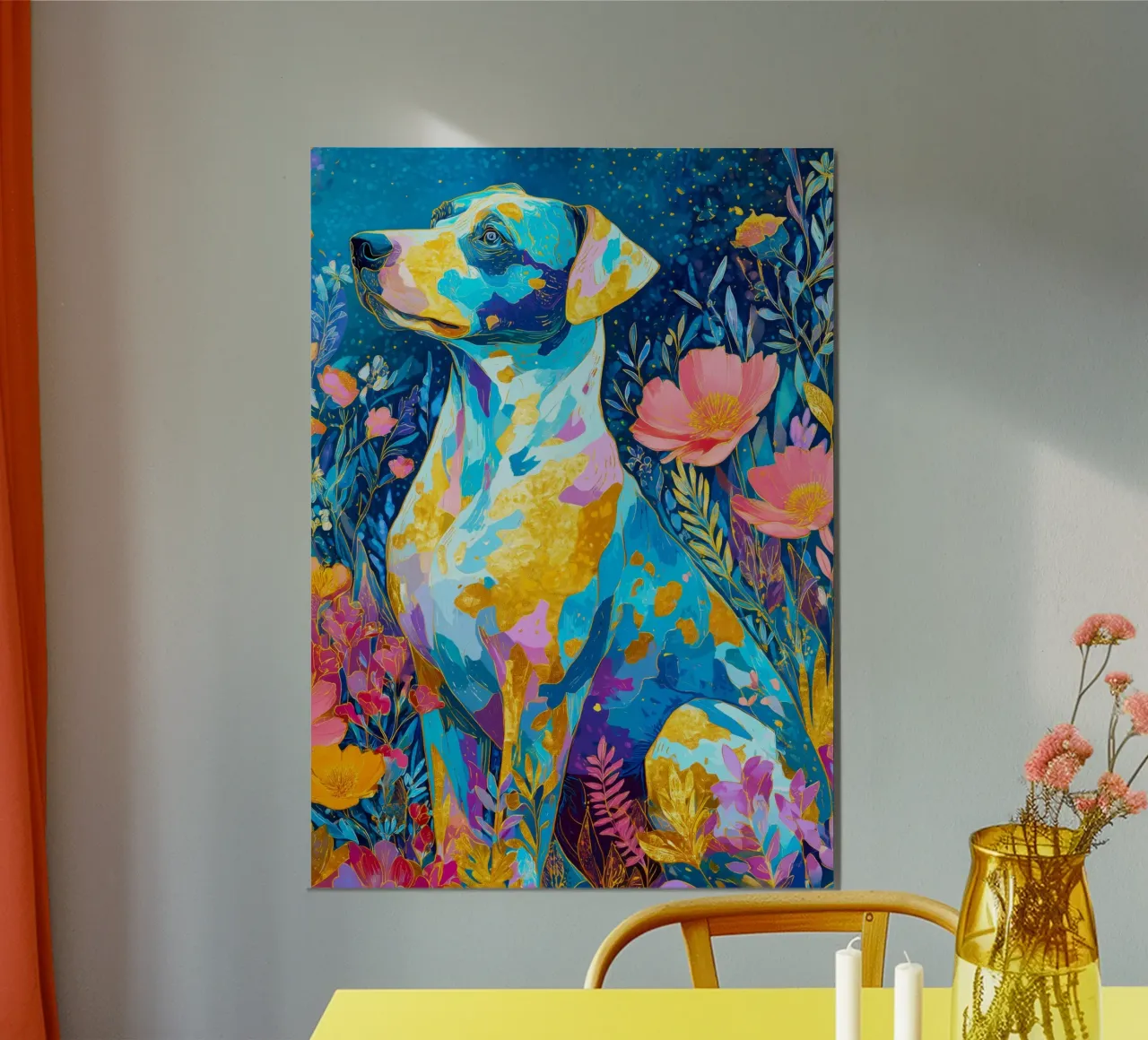 Cane adorabile poster con telaio in alluminio da Justyna Jaszke JBJart