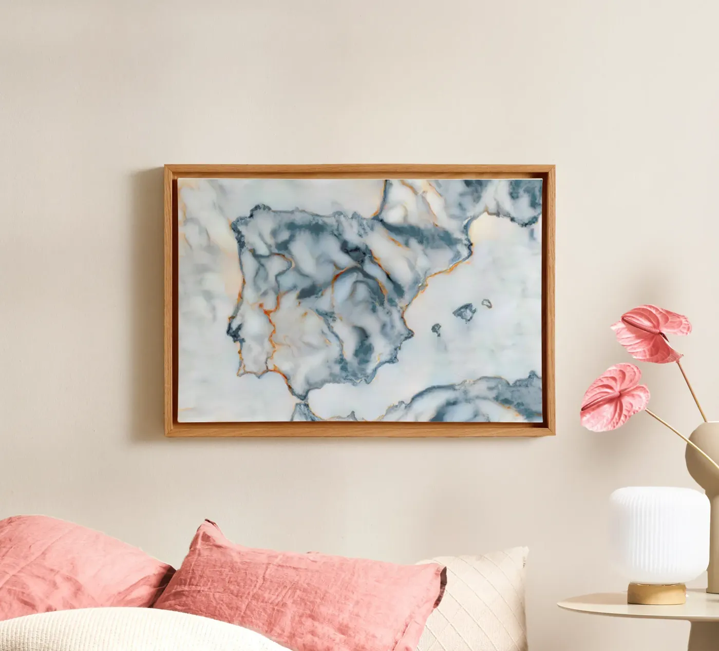 Spain Marble Map tela da Octavian