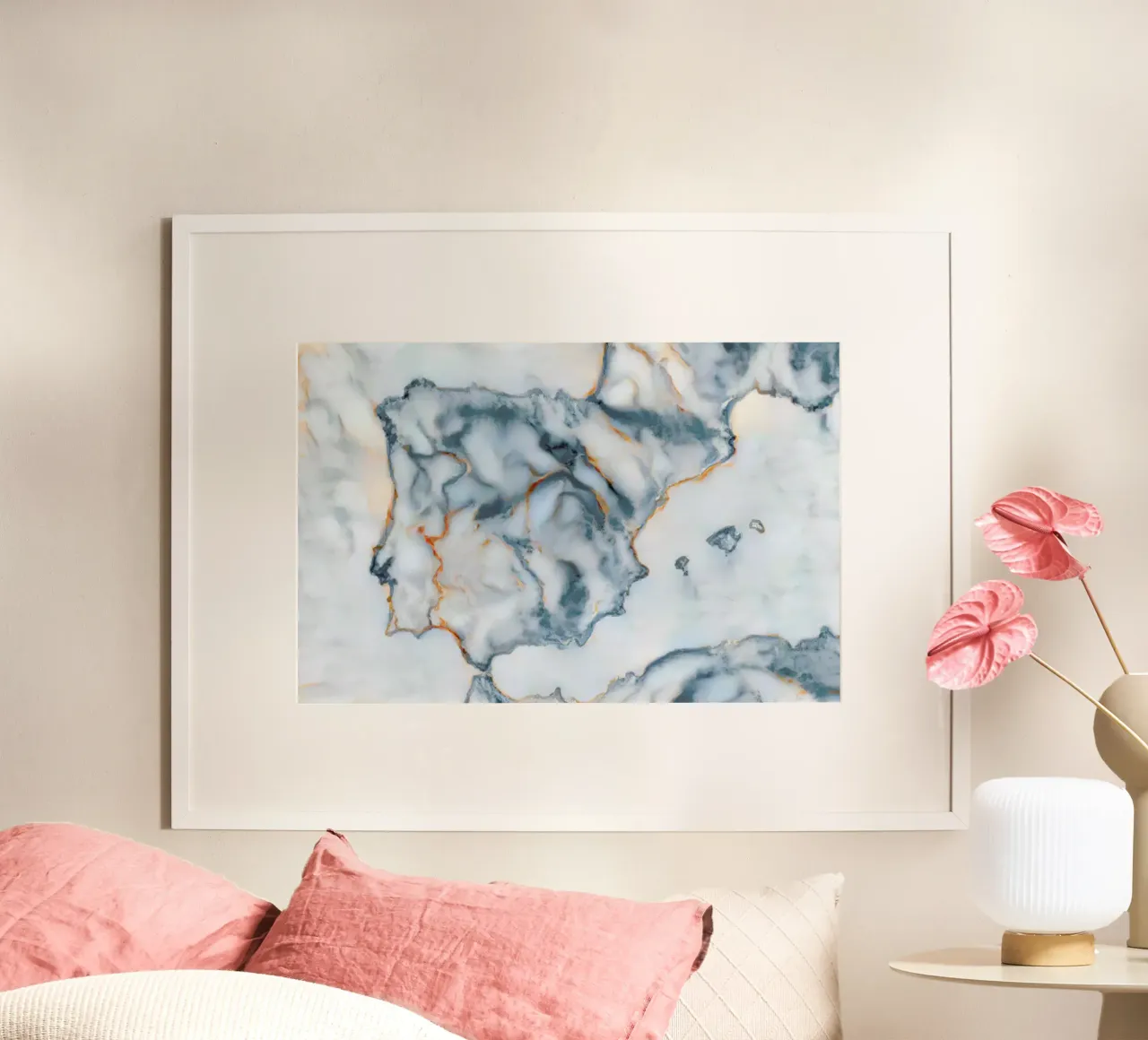 Spain Marble Map poster da Octavian