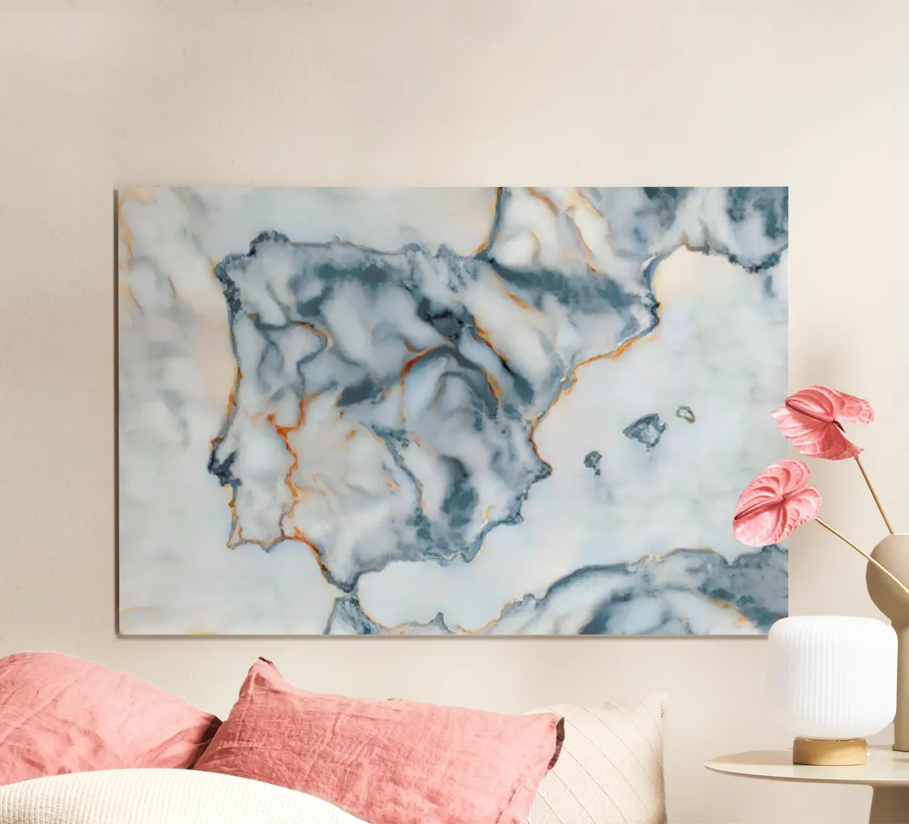 Spain Marble Map poster da Octavian