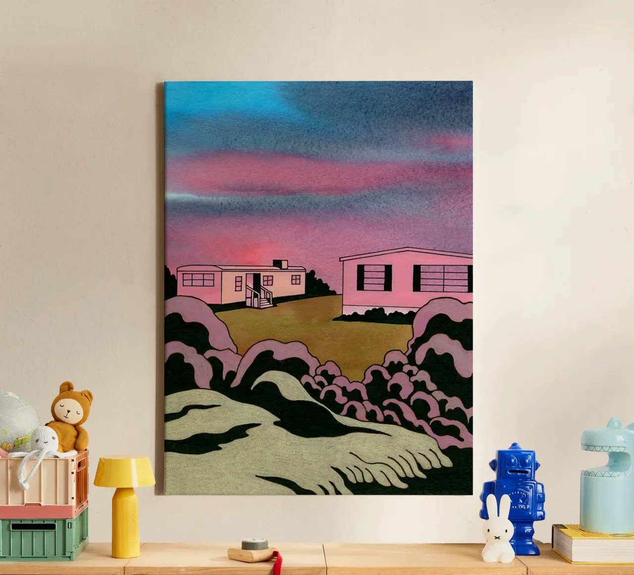Ken Prijs Twee Heremieten canvas met Baklijst van Marcobarshop
