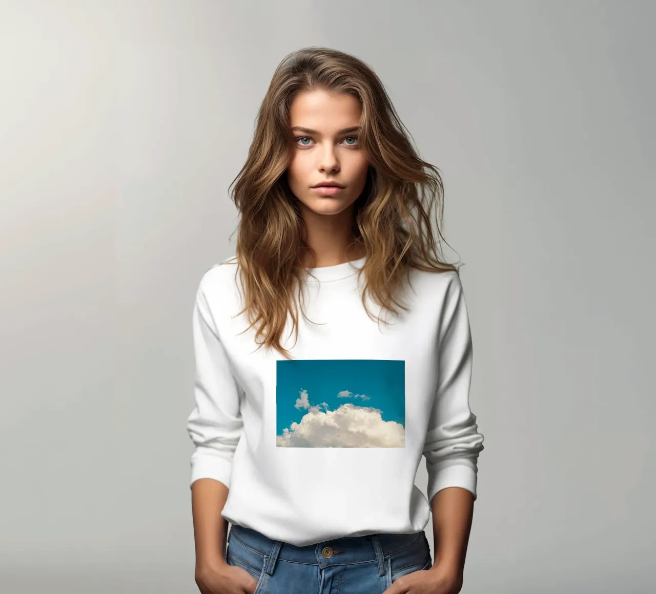 Cielo azul de verano sudadera de KISSA STUDIO