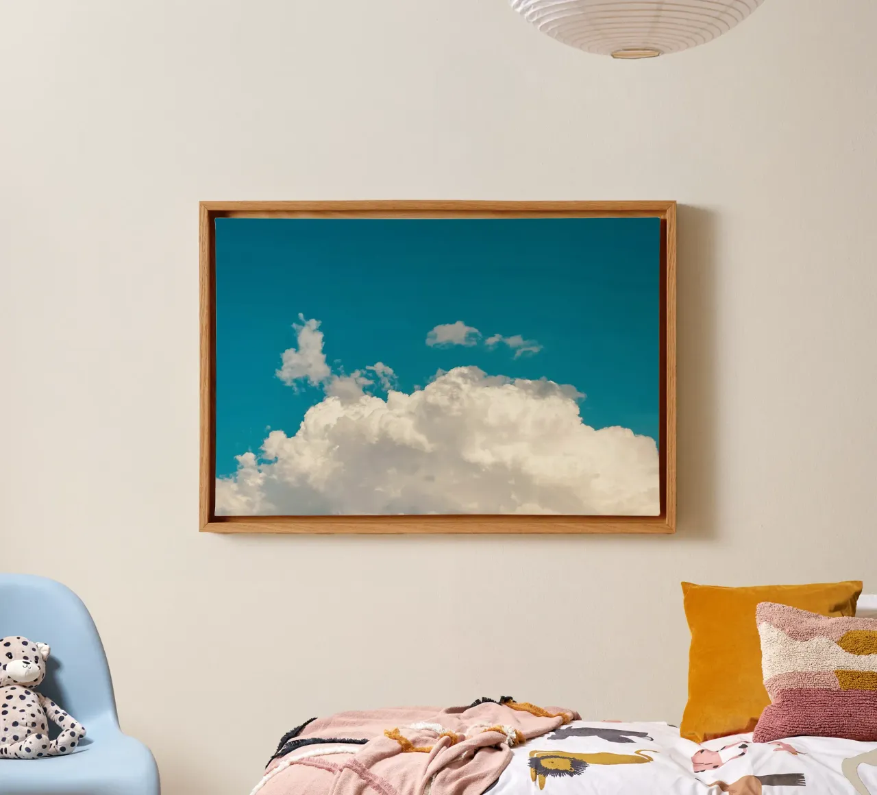 Cielo blu estivo tela con Cornice a cassetta da KISSA STUDIO