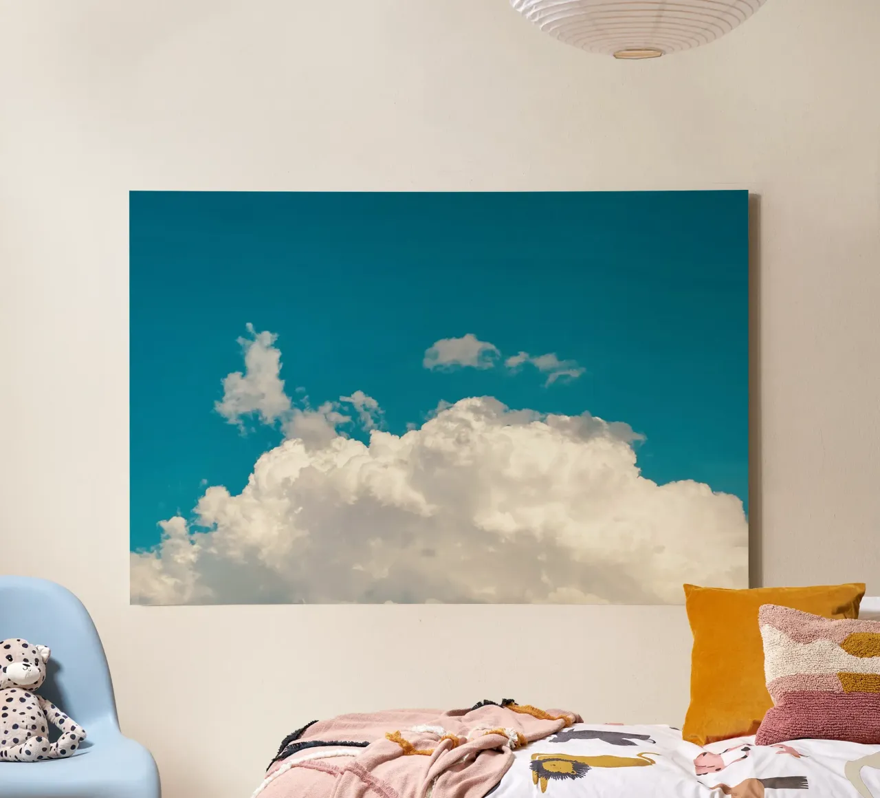 Cielo blu estivo tela con Cornice a cassetta da KISSA STUDIO