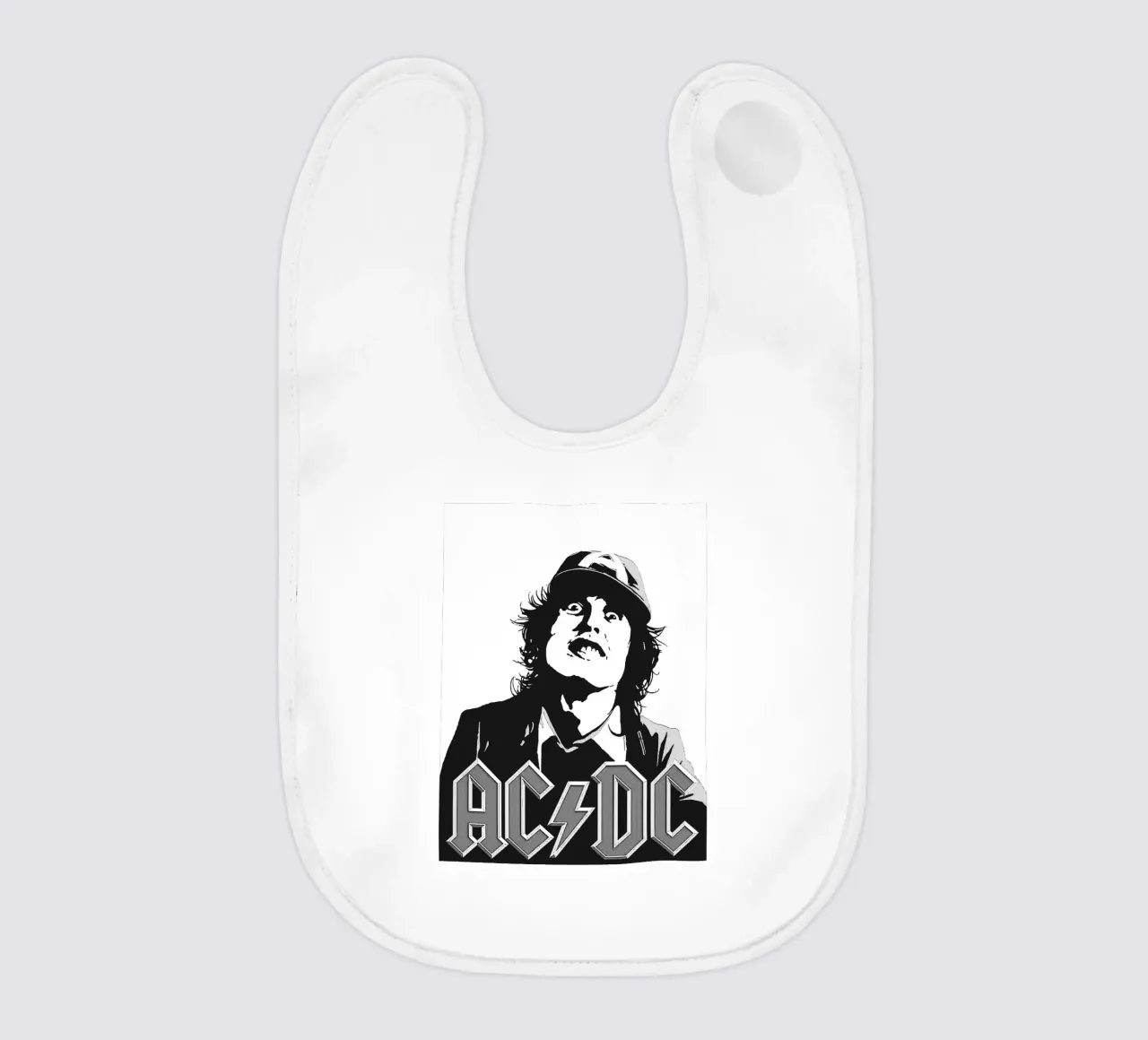 AC/DC band art baby bib by vanhesling