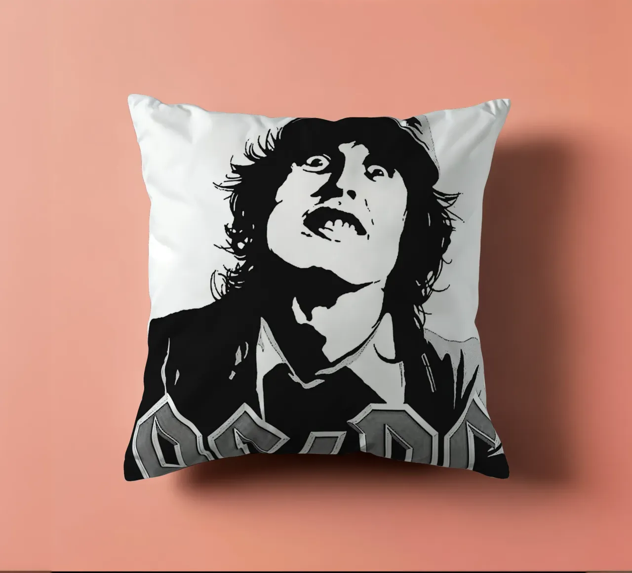 AC/DC band art decorative cushion by vanhesling