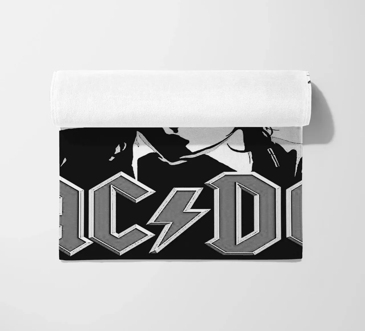AC/DC band art beach towel by vanhesling