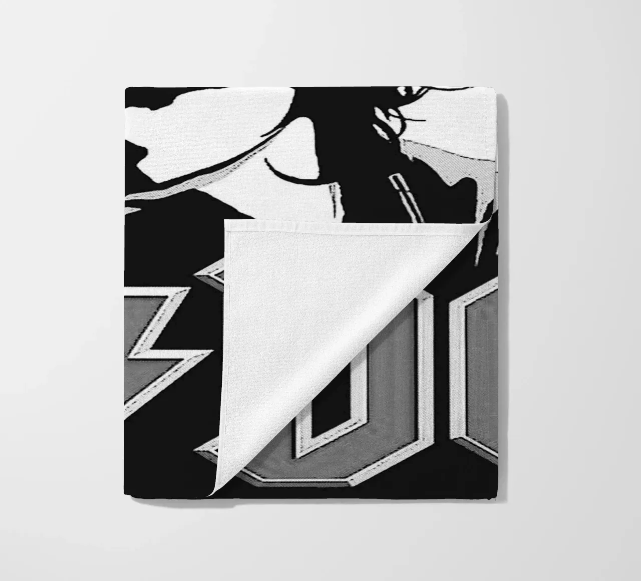 AC/DC band art beach towel by vanhesling